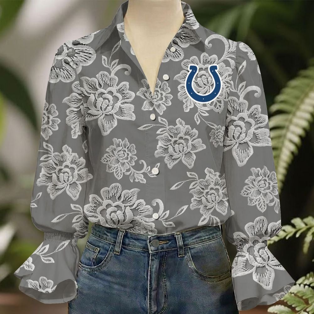 IND x NFL 3D Collared Lace Long Sleeved Shirt 2004 DatND DVT