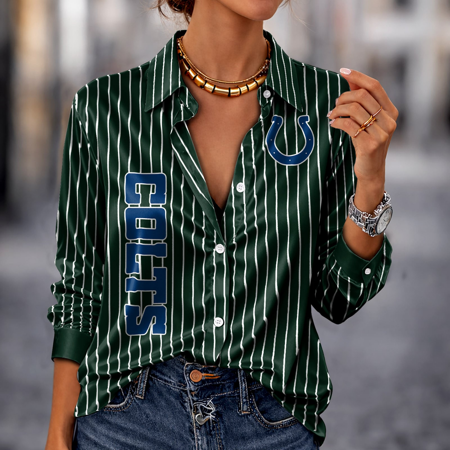 IND x NFL Premium Stripe Shirt DATND TANTD 010426 Green