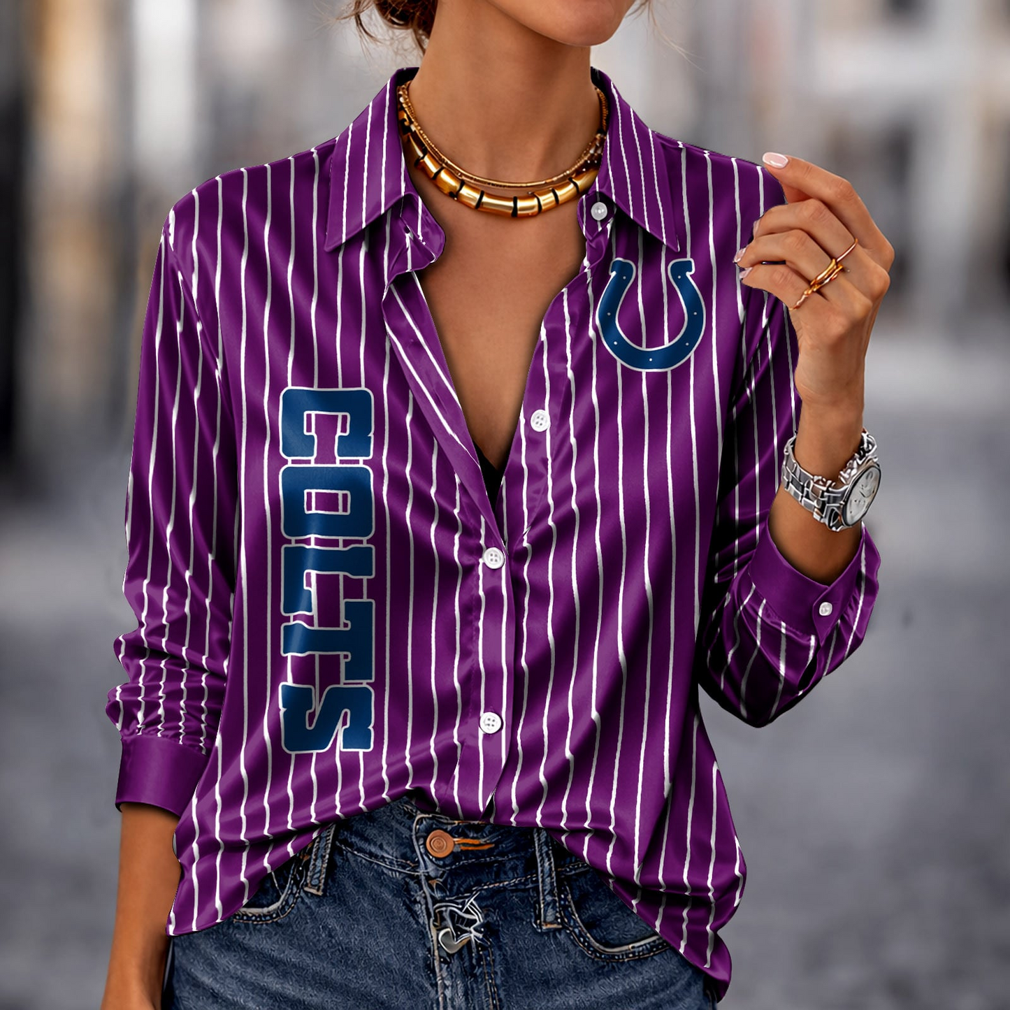 IND x NFL Premium Stripe Shirt DATND TANTD 010426 Purple