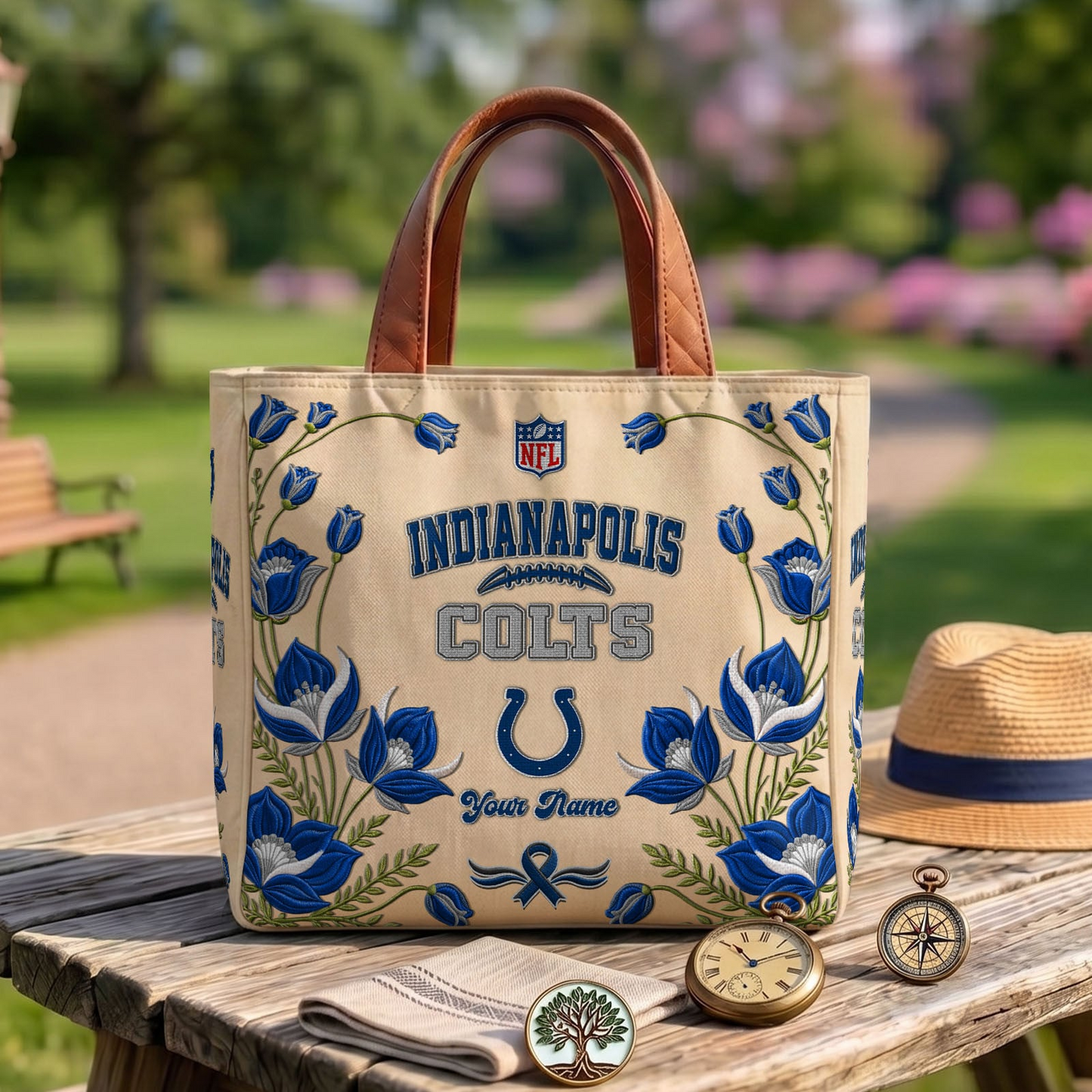 IND x NFL Printed Canvas Tote Bag 1604 DatND DVT