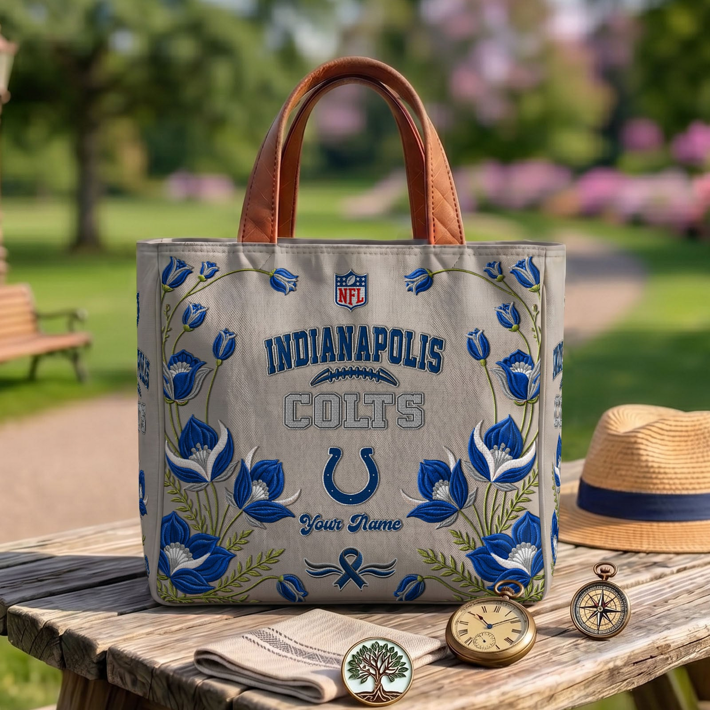 IND x NFL Printed Canvas Tote Bag 1604 DatND DVT