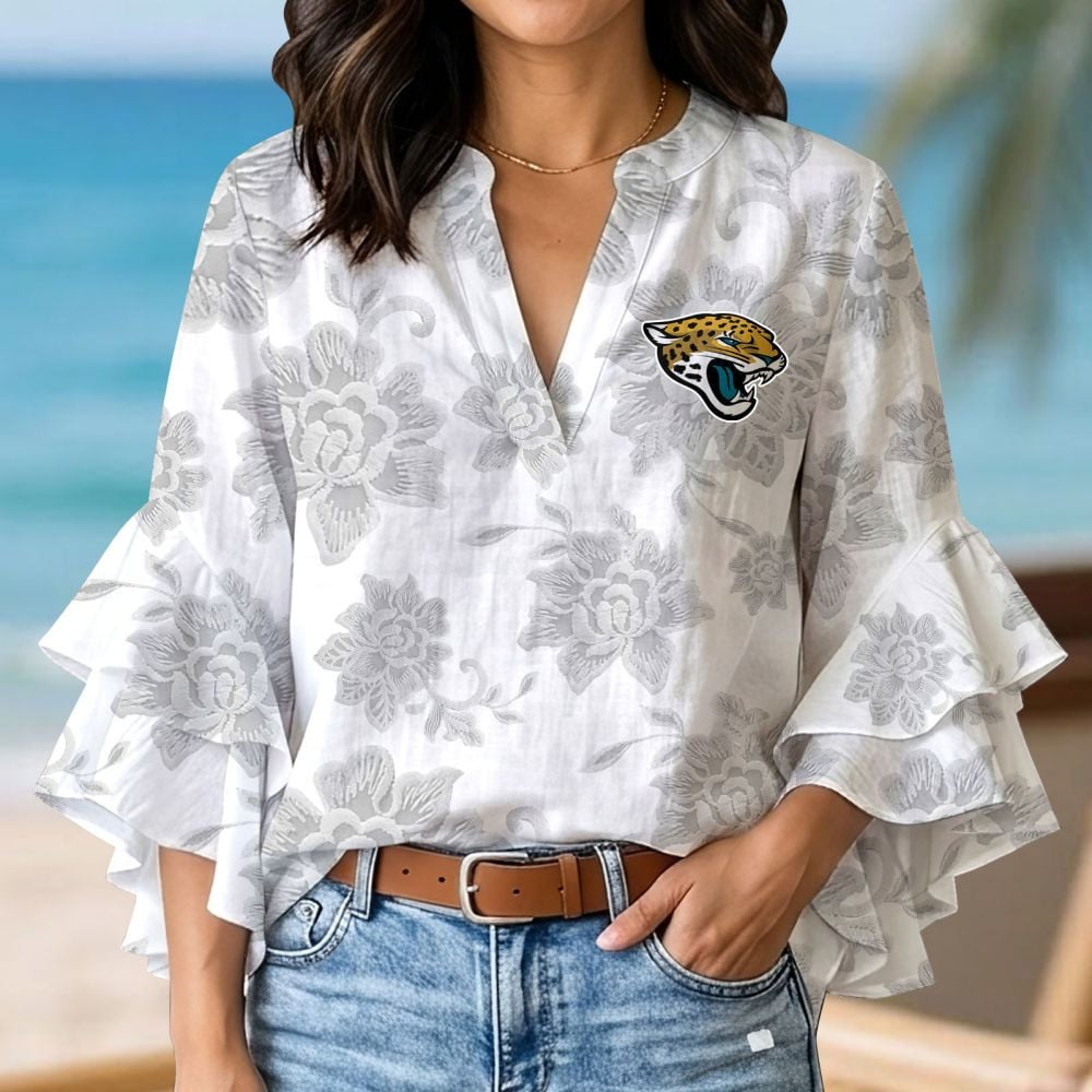 JAC x NFL 3D V-Neck Lotus Trim Women's TShirt 2004 DatND DVT