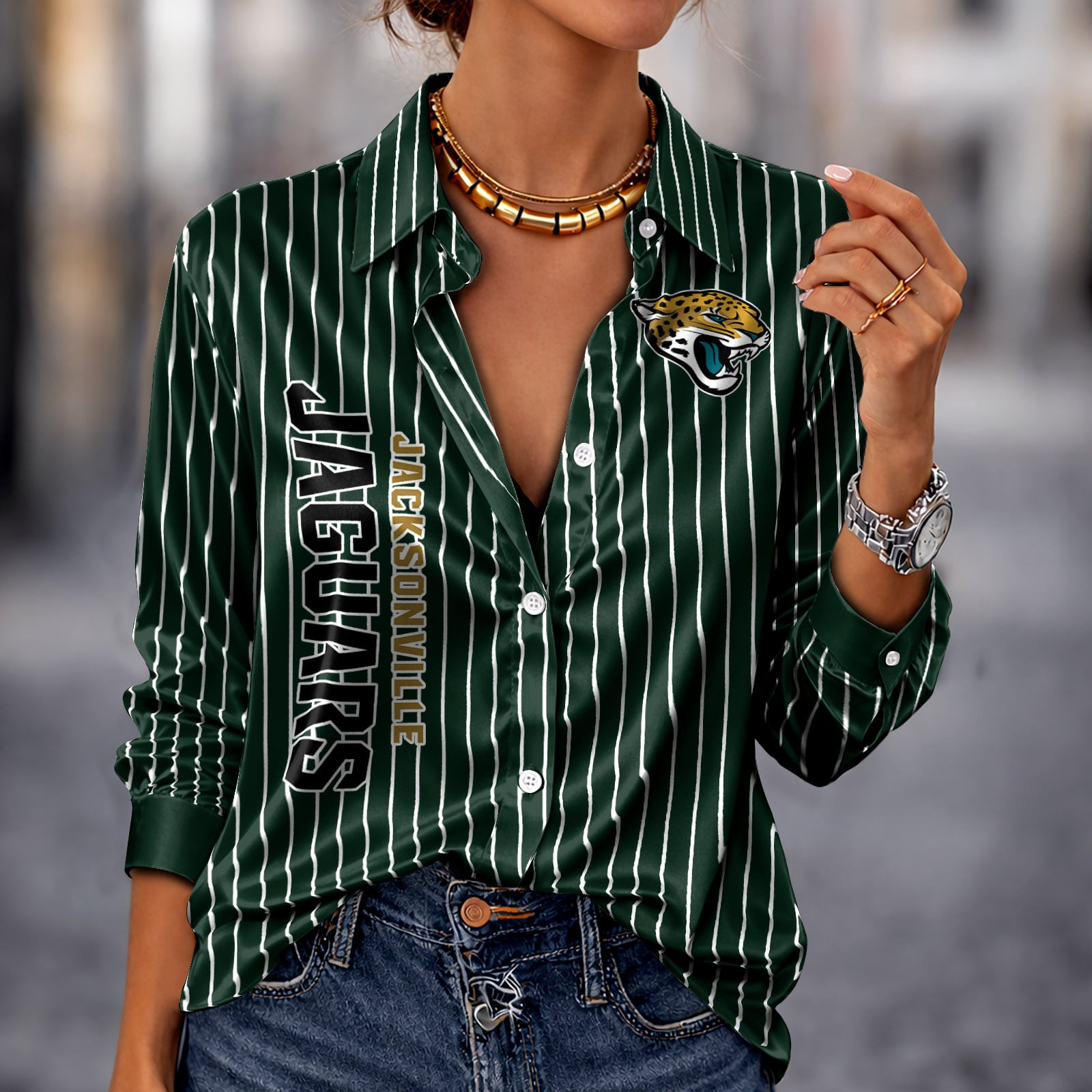 JAX x NFL Premium Stripe Shirt DATND TANTD 010426 Green