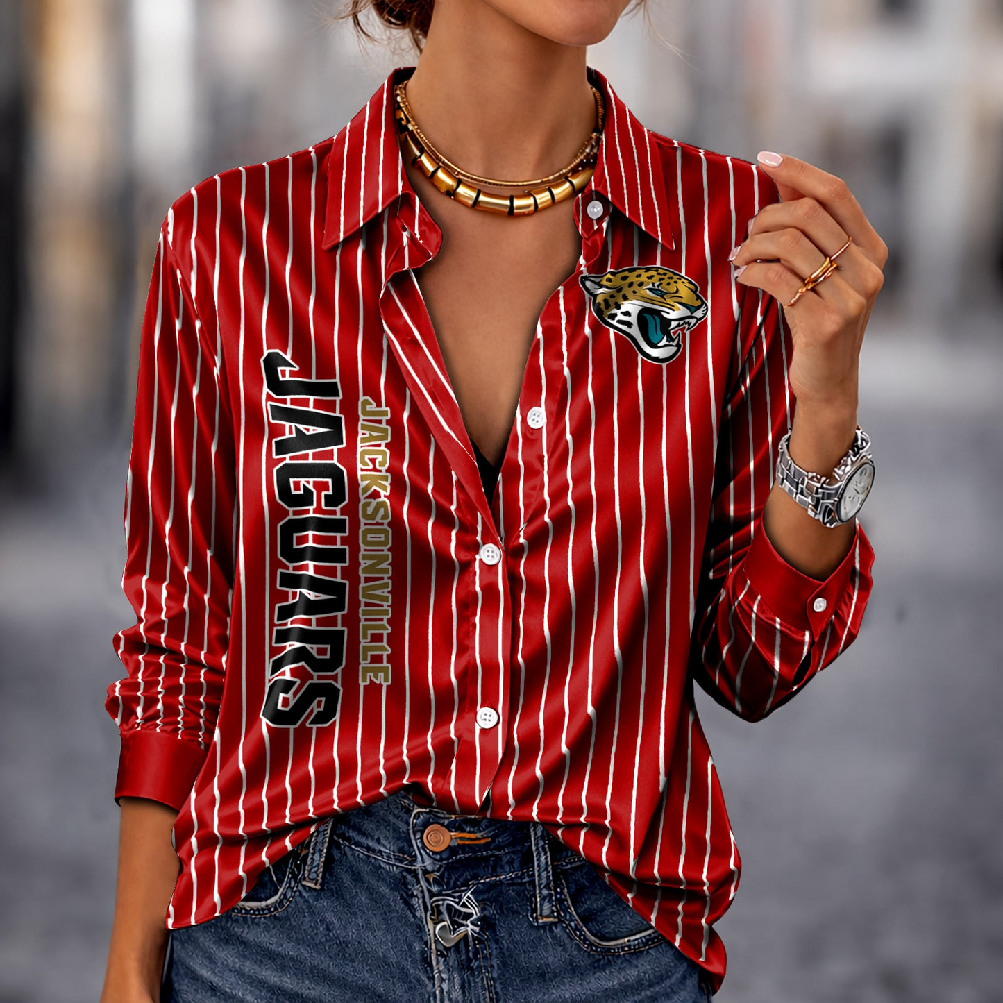 JAX x NFL Premium Stripe Shirt DATND TANTD 010426 Red