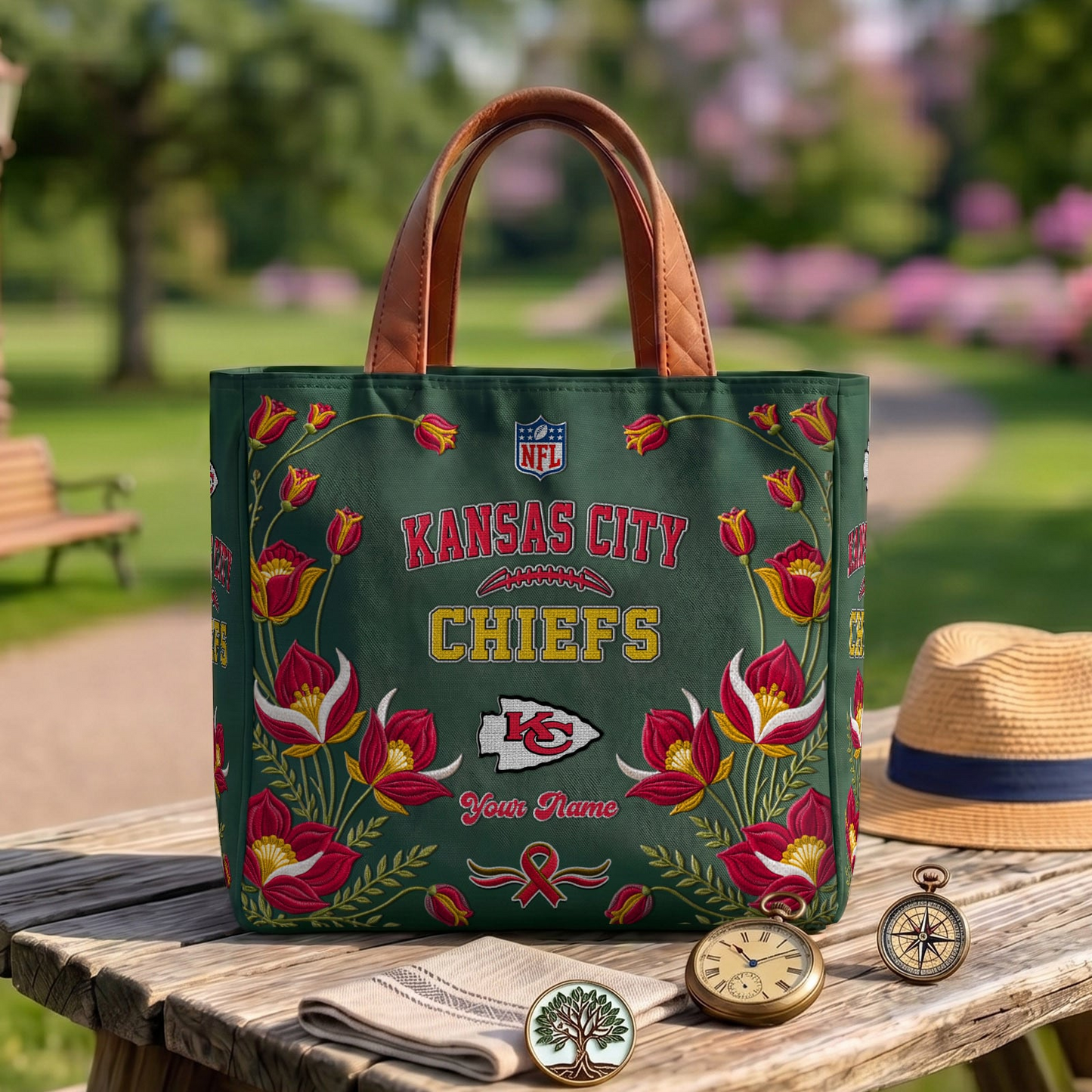 KC x NFL Printed Canvas Tote Bag 1604 DatND DVT