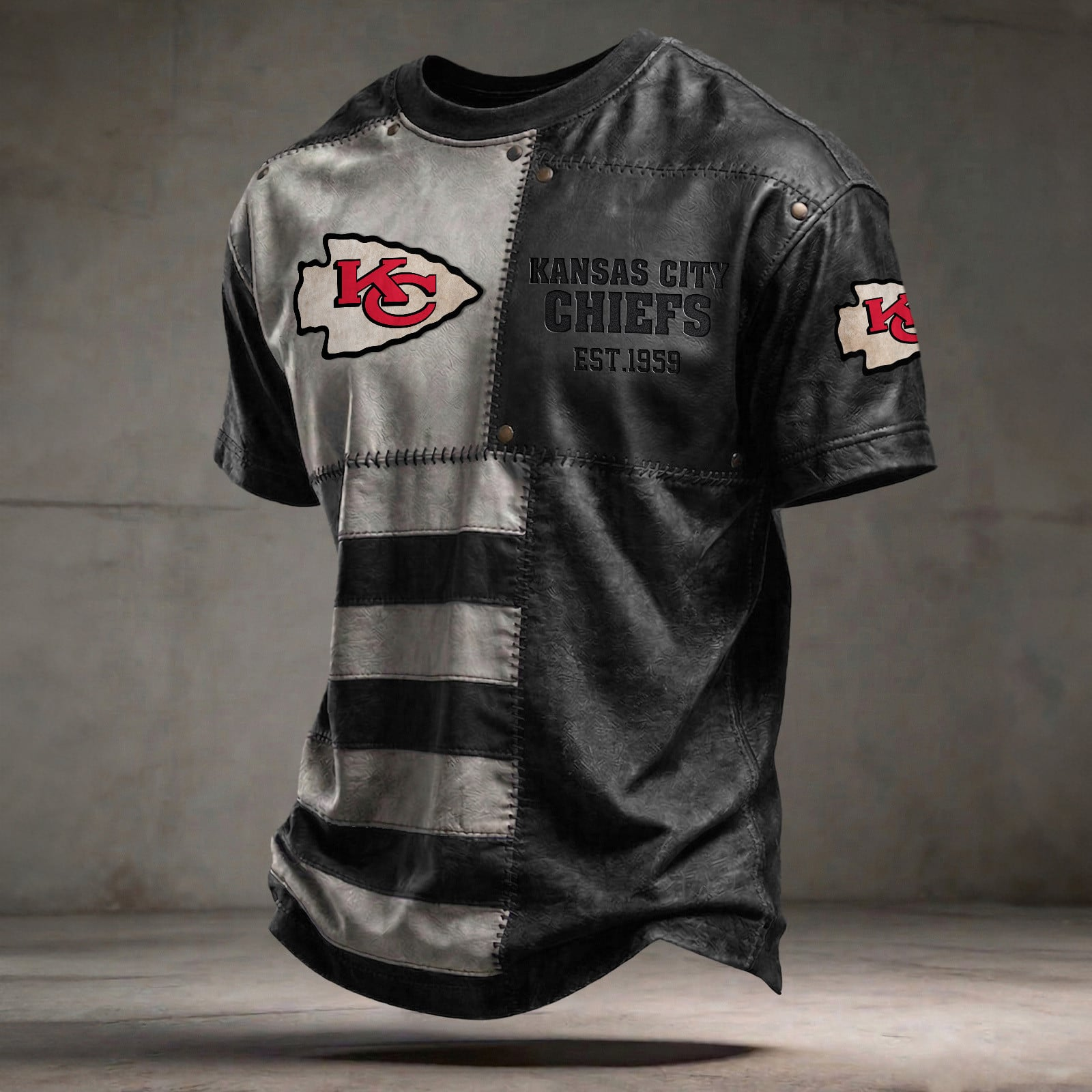 KC x NFL T-Shirt 0404 DatND DVT Black
