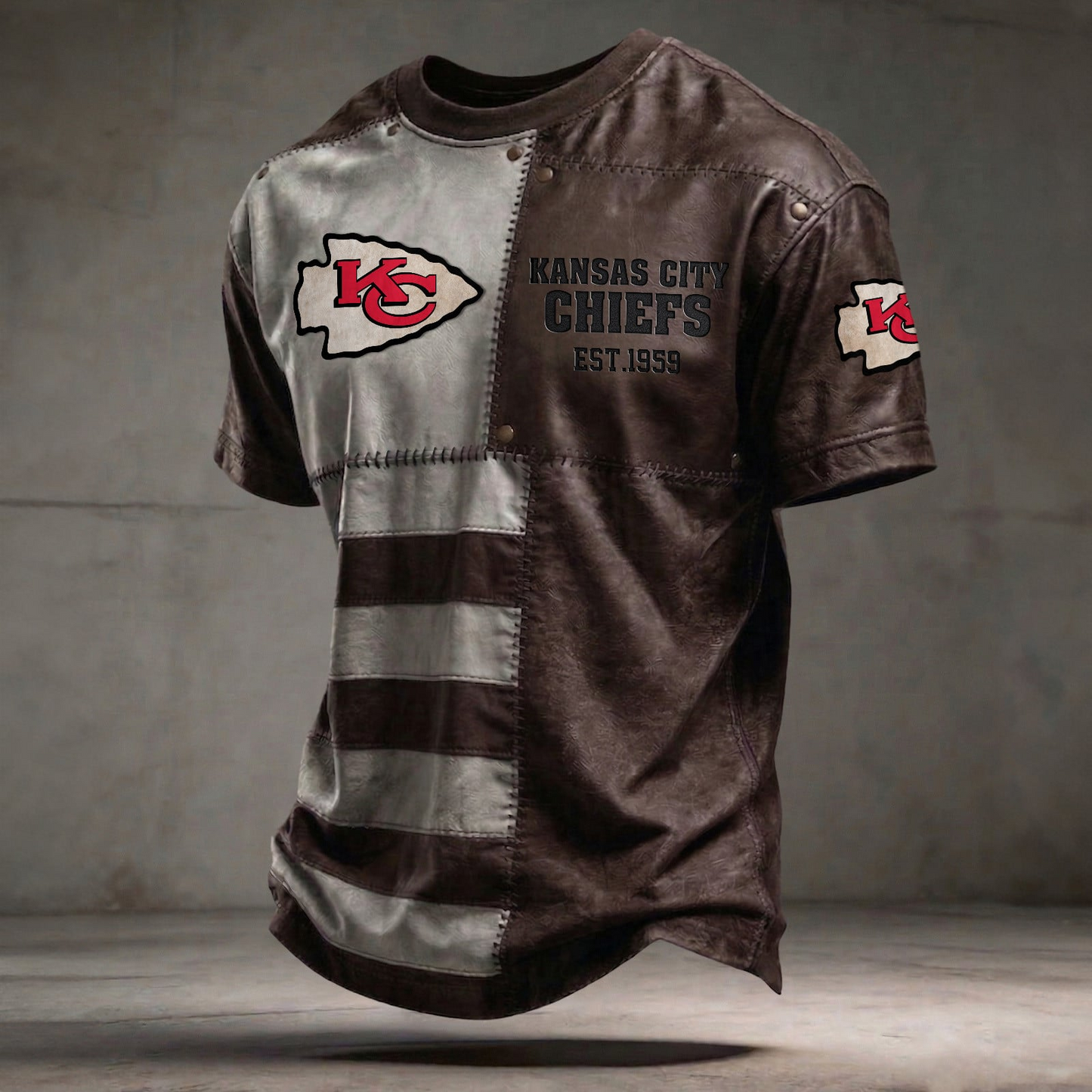 KC x NFL T-Shirt 0404 DatND DVT Brown