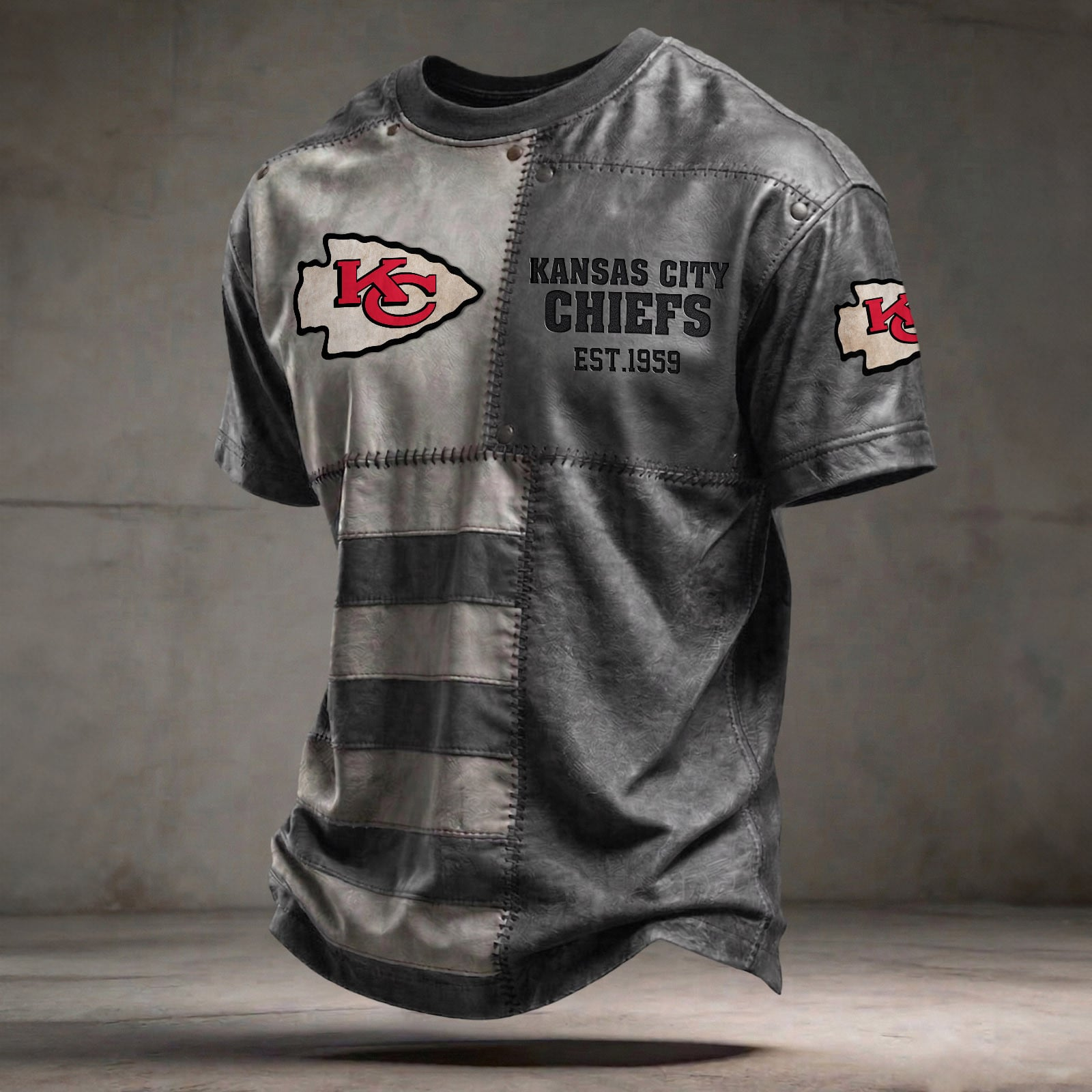 KC x NFL T-Shirt 0404 DatND DVT Grey