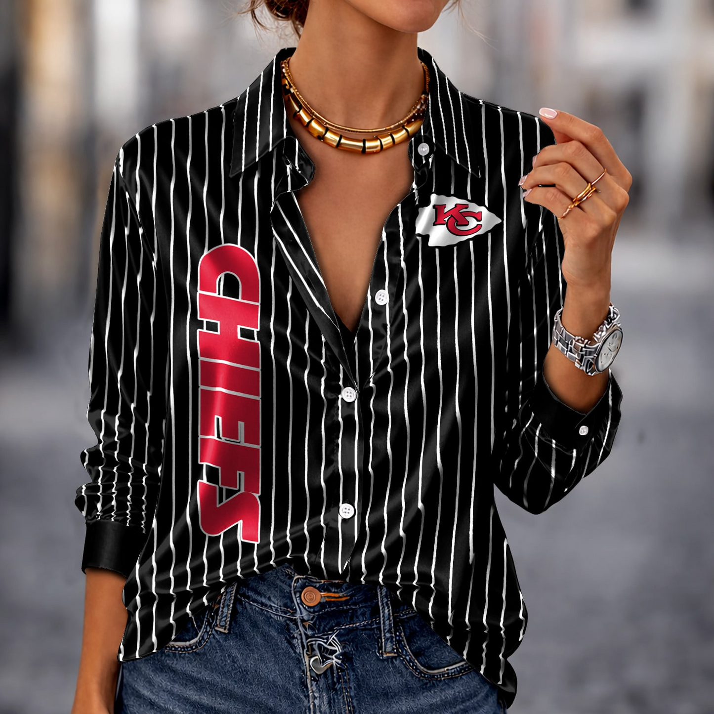 KCC x NFL Premium Stripe Shirt DATND TANTD 010426 Black