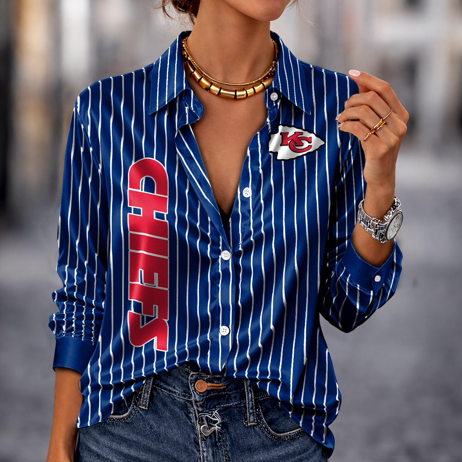KCC x NFL Premium Stripe Shirt DATND TANTD 010426 Blue