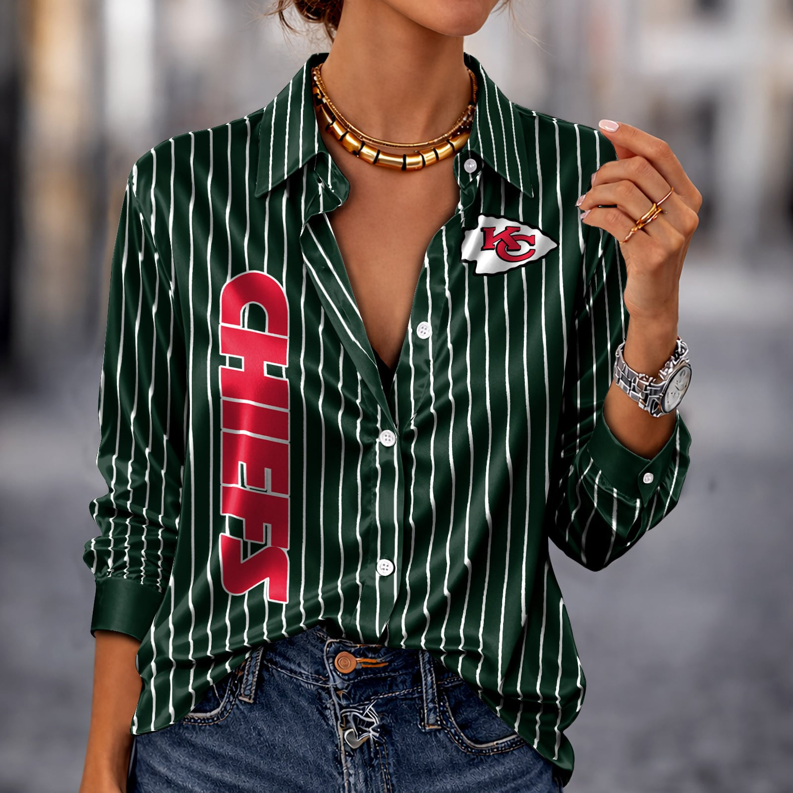 KCC x NFL Premium Stripe Shirt DATND TANTD 010426 Green