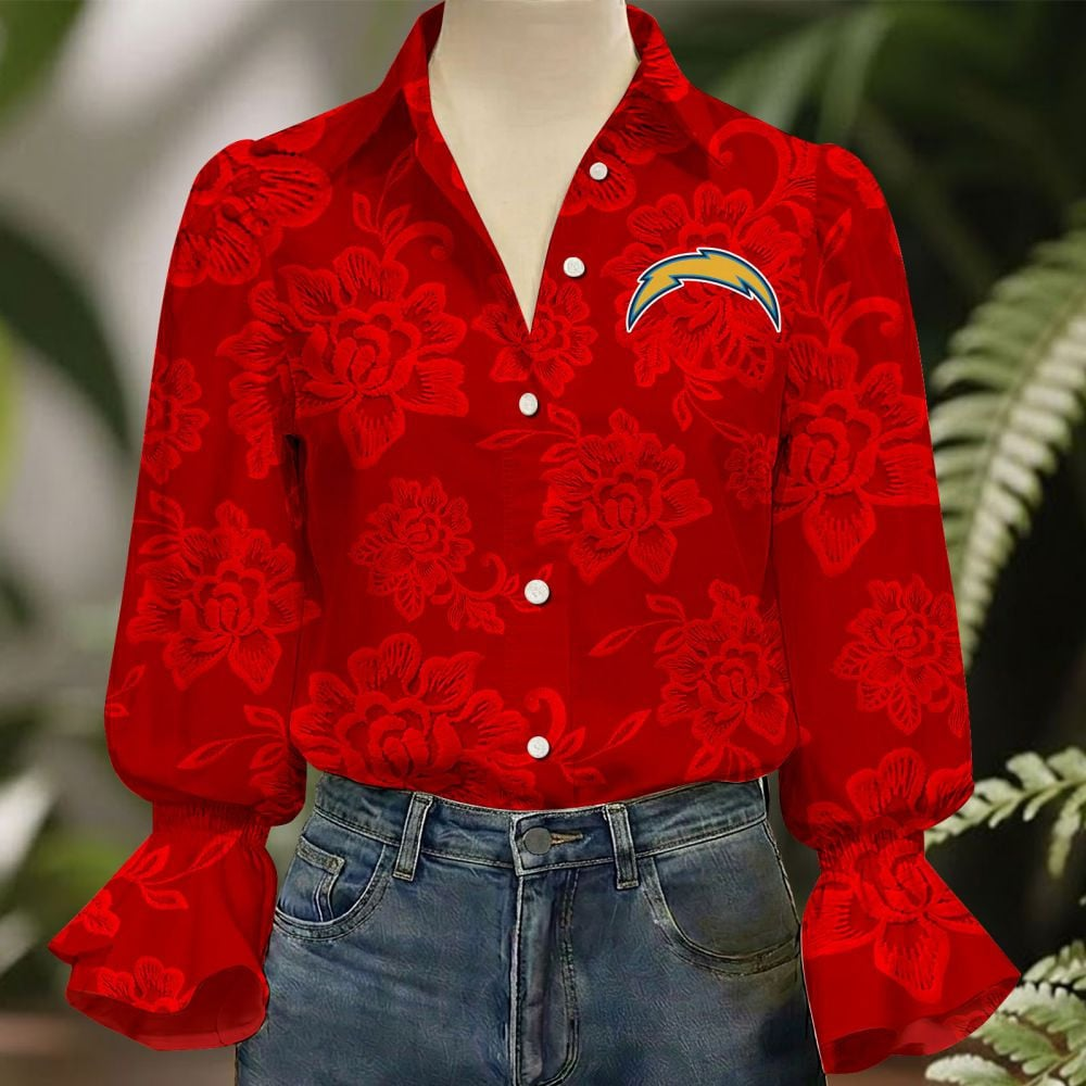 LAC x NFL 3D Collared Lace Long Sleeved Shirt 2004 DatND DVT