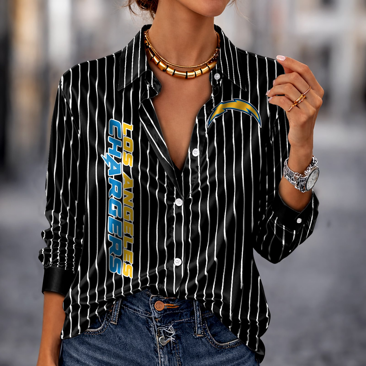 LAC x NFL Premium Stripe Shirt DATND TANTD 010426 Black