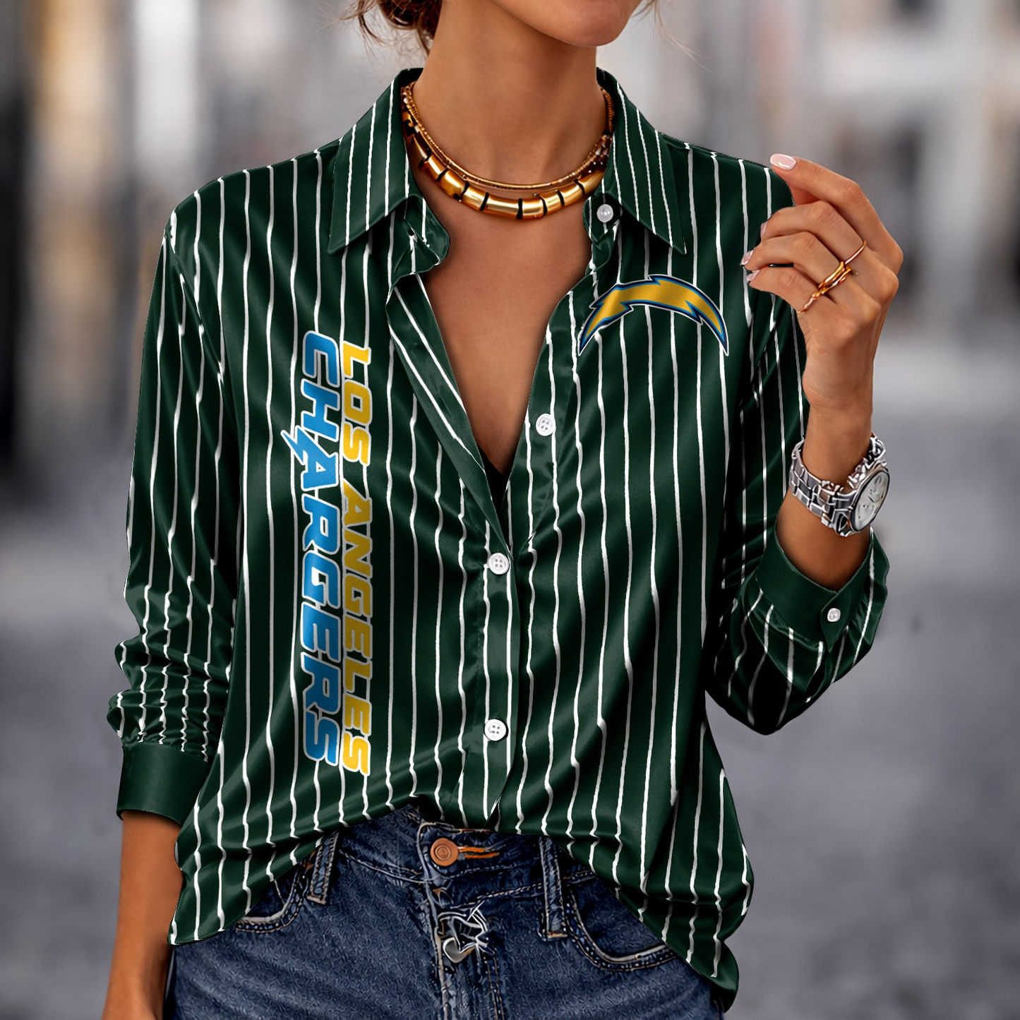 LAC x NFL Premium Stripe Shirt DATND TANTD 010426 Green
