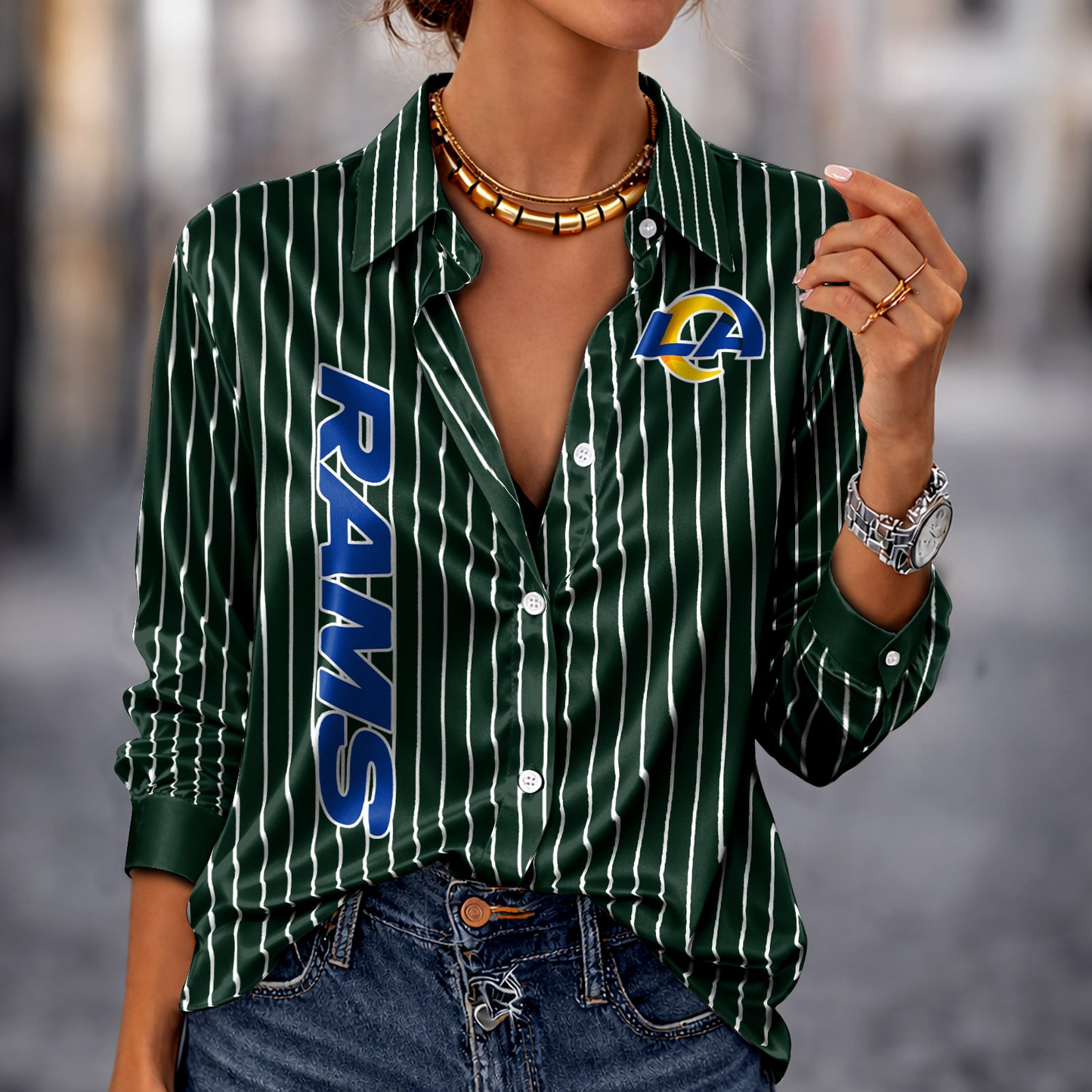 LAR x NFL Premium Stripe Shirt DATND TANTD 010426 Green