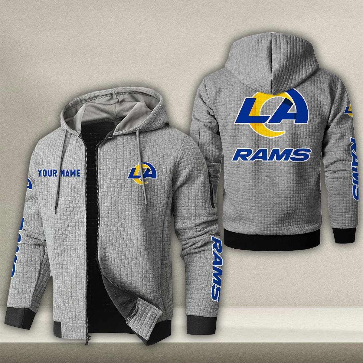 LAR x NFL Quilted Zip Hoodie DatND DVT