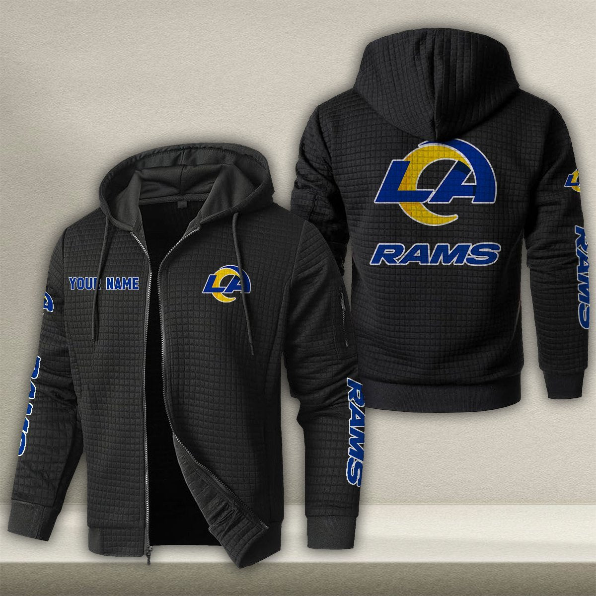 LAR x NFL Quilted Zip Hoodie DatND DVT