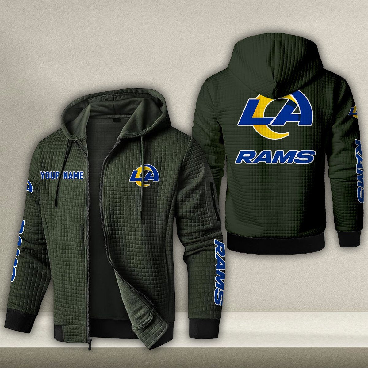 LAR x NFL Quilted Zip Hoodie DatND DVT
