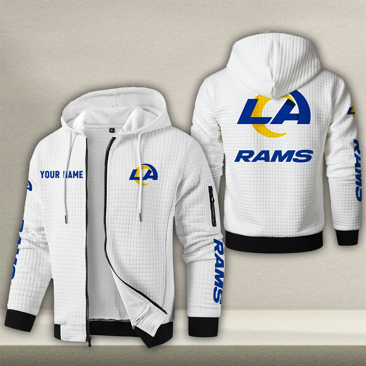 LAR x NFL Quilted Zip Hoodie DatND DVT