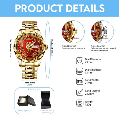 LIV F.C x EPL Alloy Luxury Quartz Watch V3 0203 DatND DVT