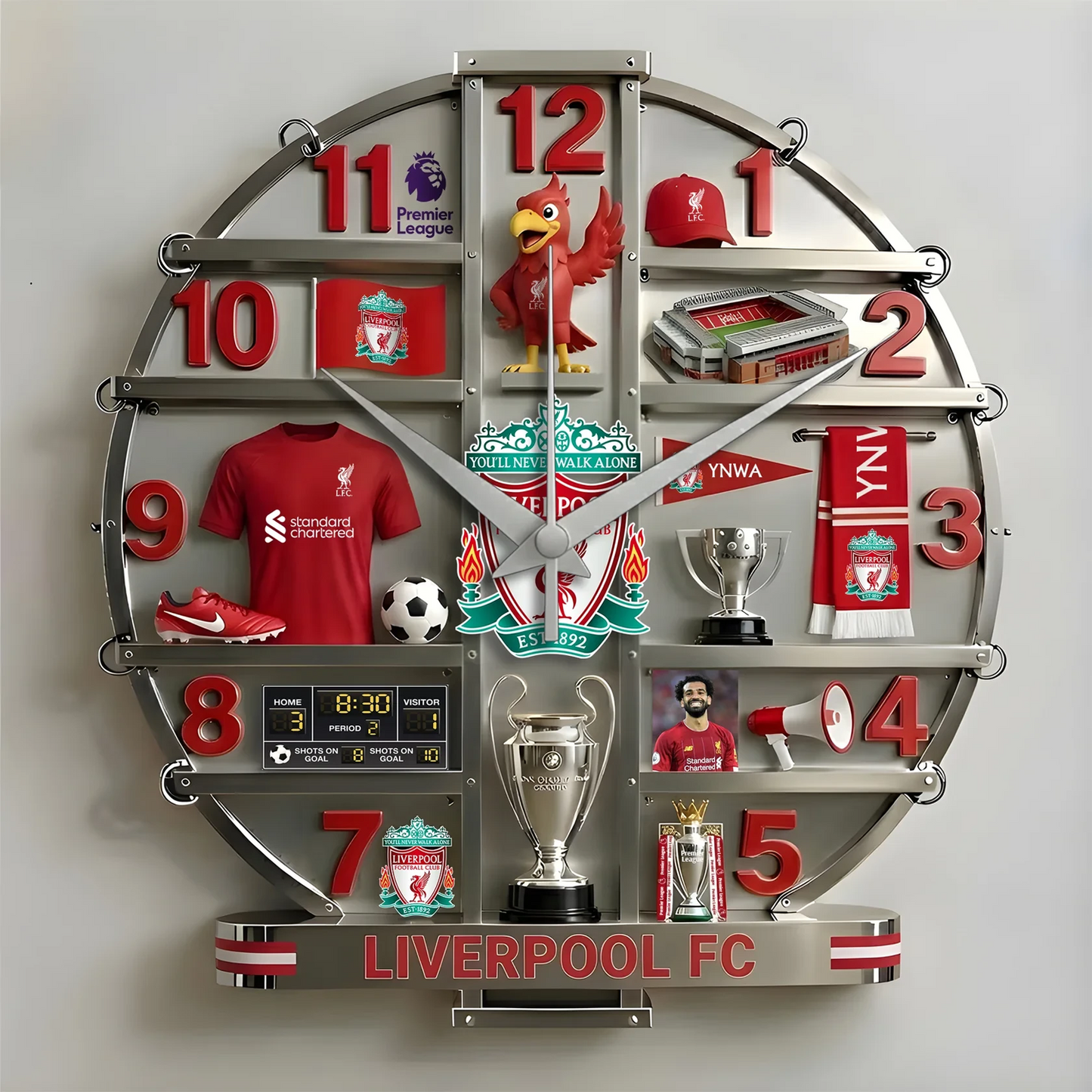 LIV x EPL Home Decorative 3D Visual Effect Acrylic Wall Clock 0203 DatND DVT