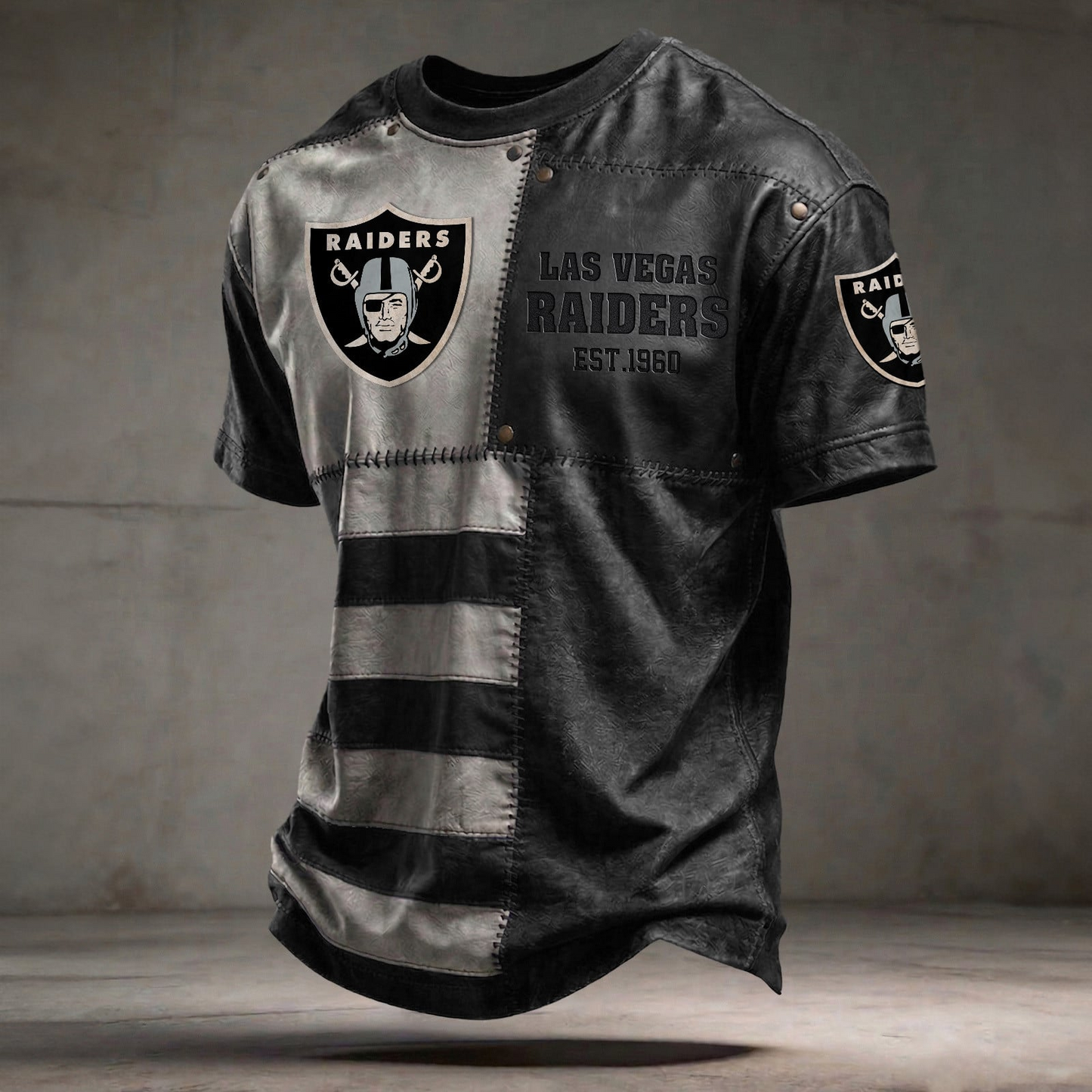 LV x NFL T-Shirt 0404 DatND DVT Black