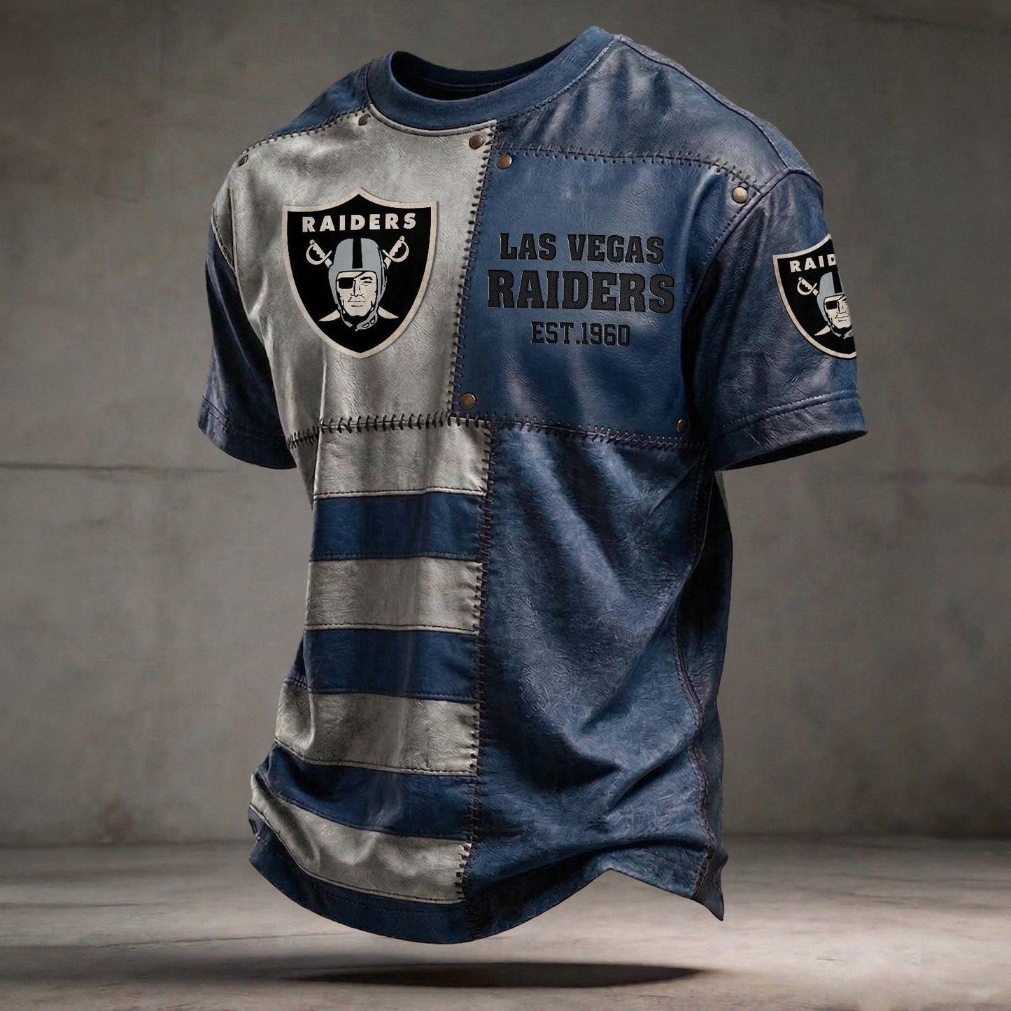 LV x NFL T-Shirt 0404 DatND DVT Blue