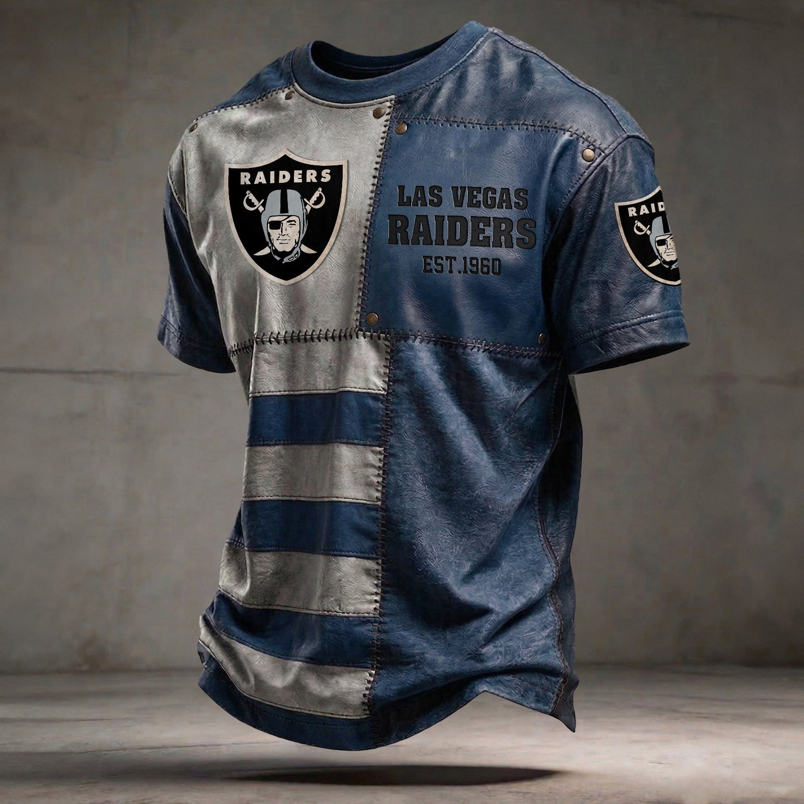 LV x NFL T-Shirt 0404 DatND DVT Blue