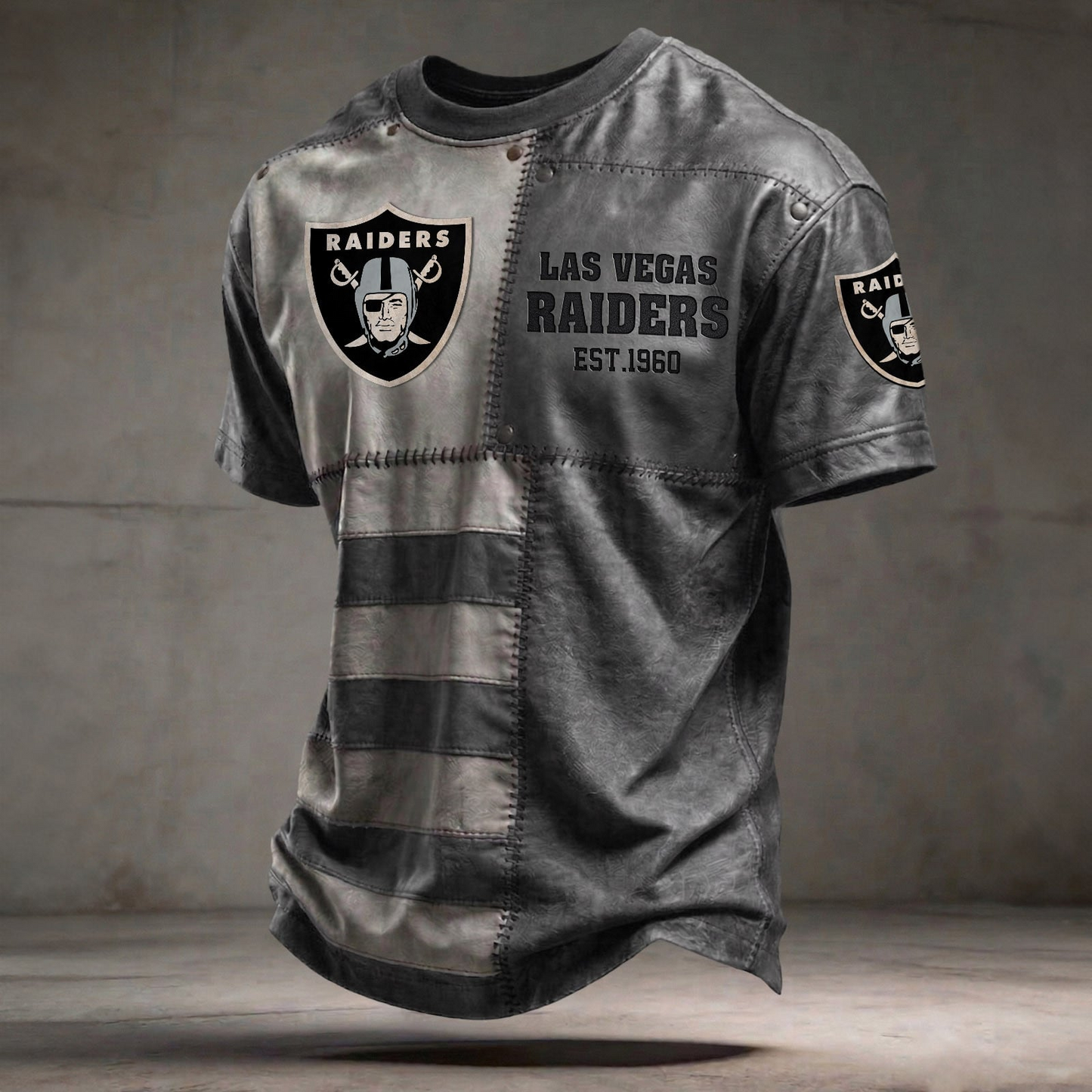 LV x NFL T-Shirt 0404 DatND DVT Grey