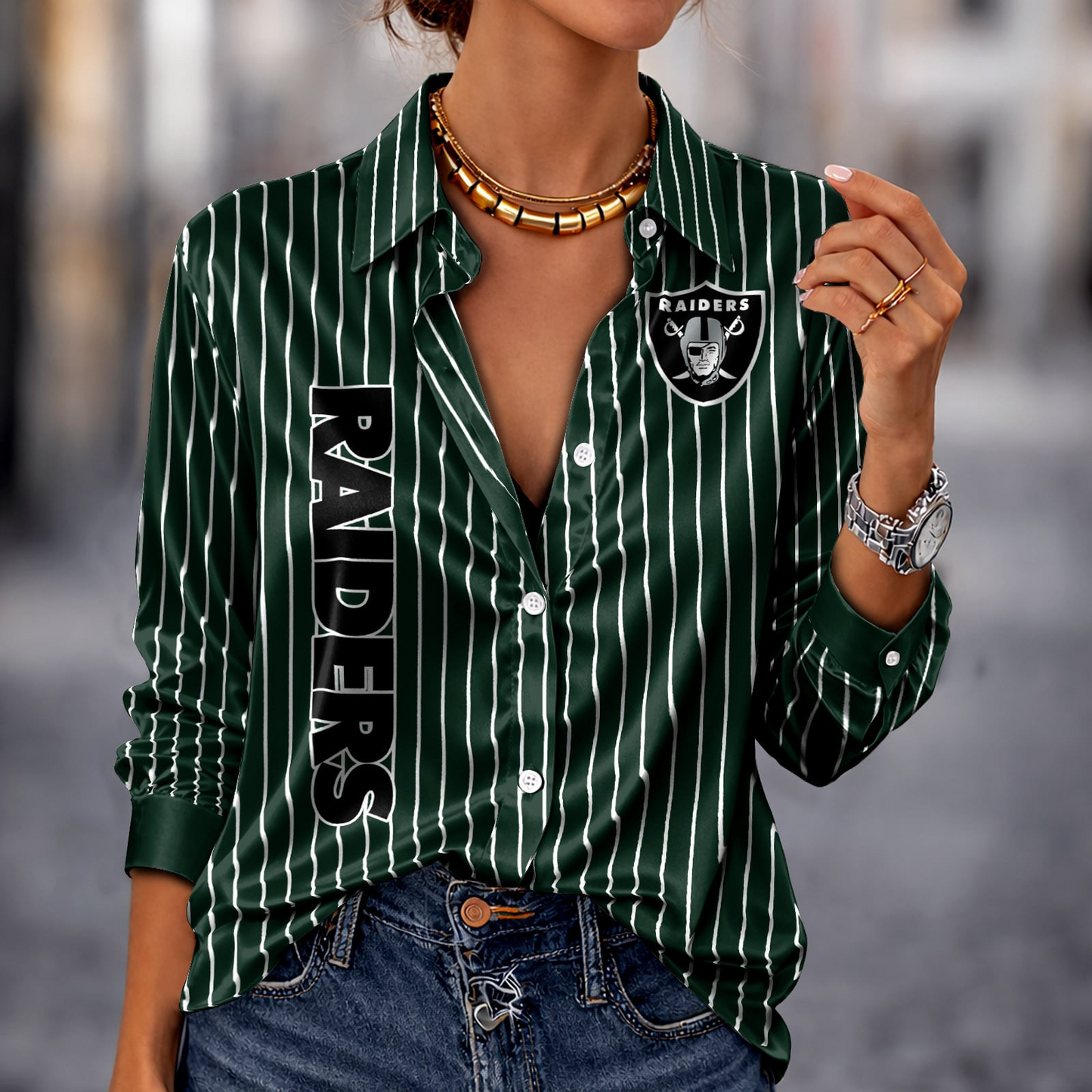 LVR x NFL Premium Stripe Shirt DATND TANTD 010426 Green