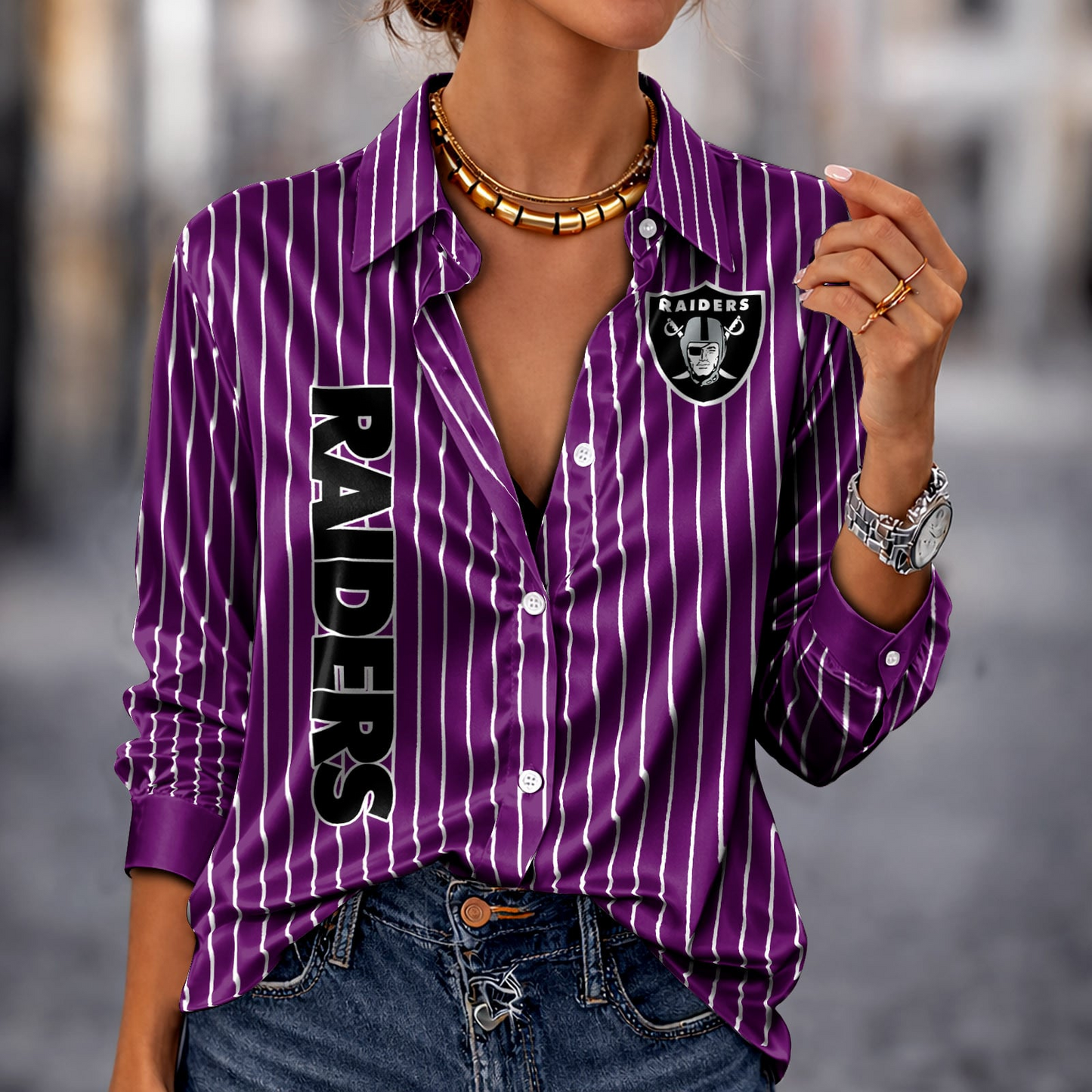 LVR x NFL Premium Stripe Shirt DATND TANTD 010426 Purple