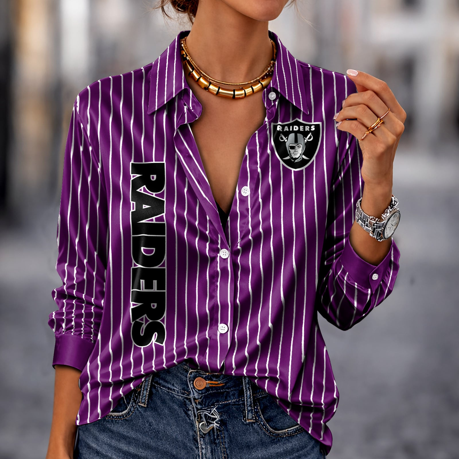 LVR x NFL Premium Stripe Shirt DATND TANTD 010426 Purple