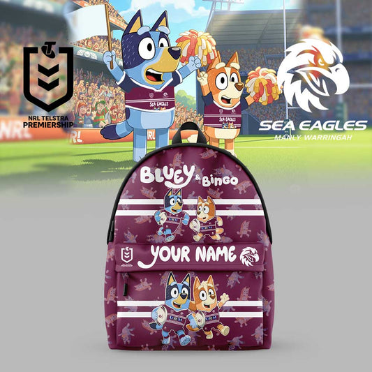 MAN x NRL Bluey and Bingo Back Pack Custom Name For Fans 2803 DatND DVT