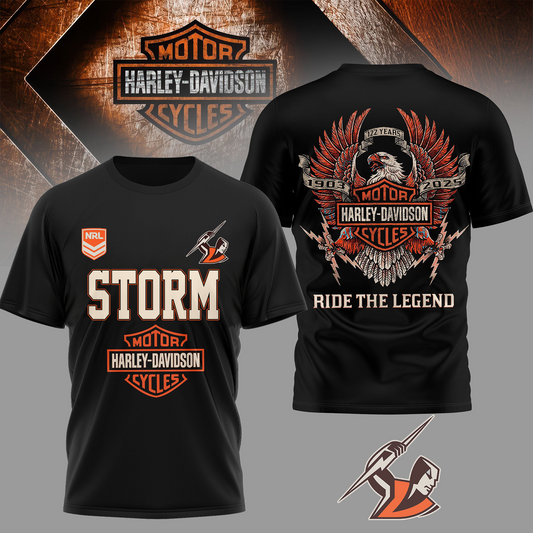 MEL Premium NRL 22 Year Harley Davidson 3D Shirt 0704 DatND DVT