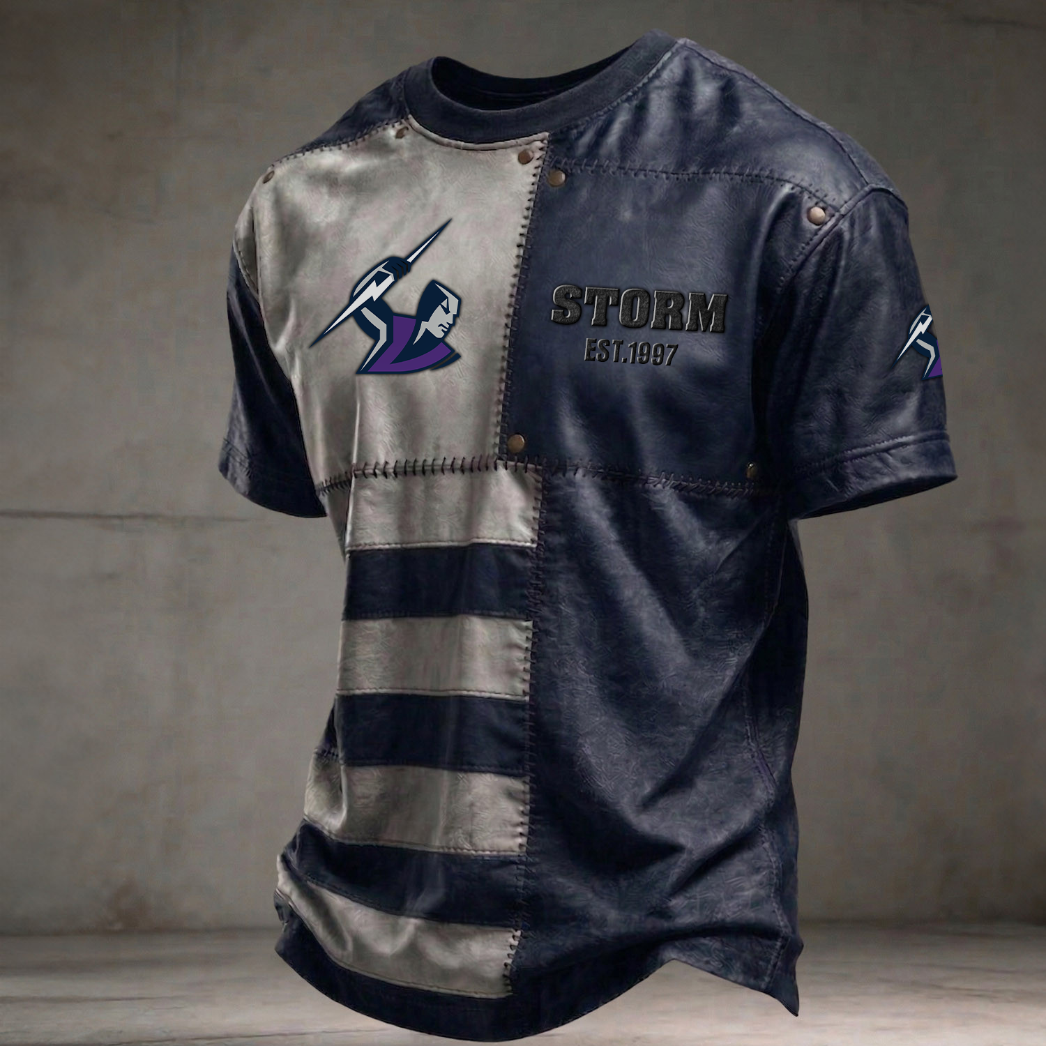 MEL x NRL Premium 3D Shirt DATND TANTD 060426 Navy