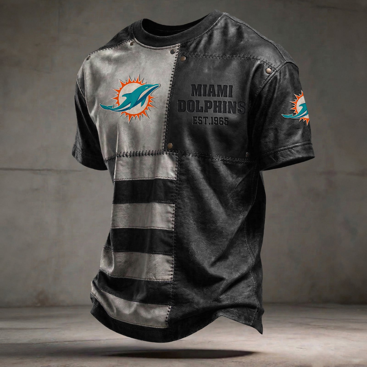 MIA x NFL T-Shirt 0404 DatND DVT Black