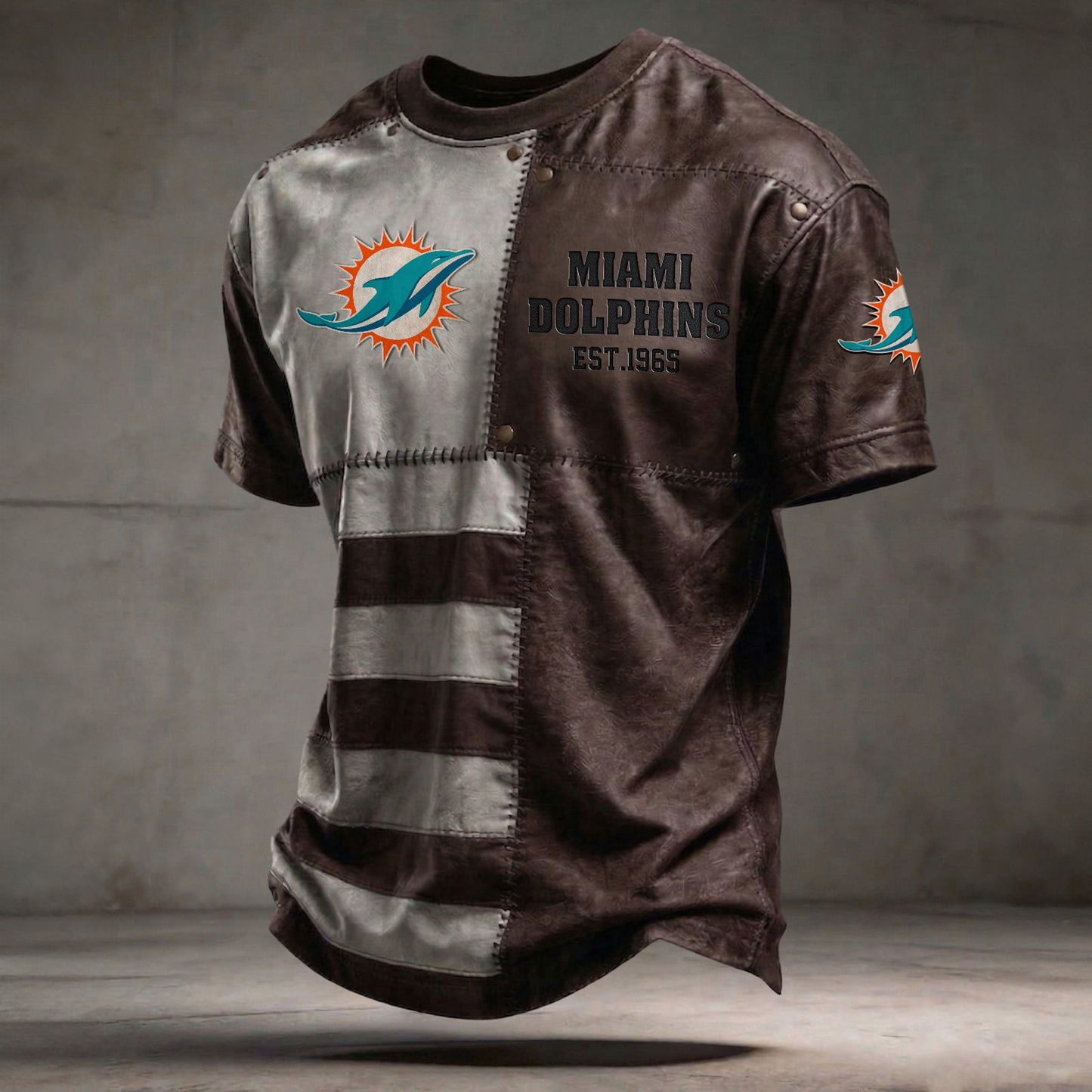 MIA x NFL T-Shirt 0404 DatND DVT Brown