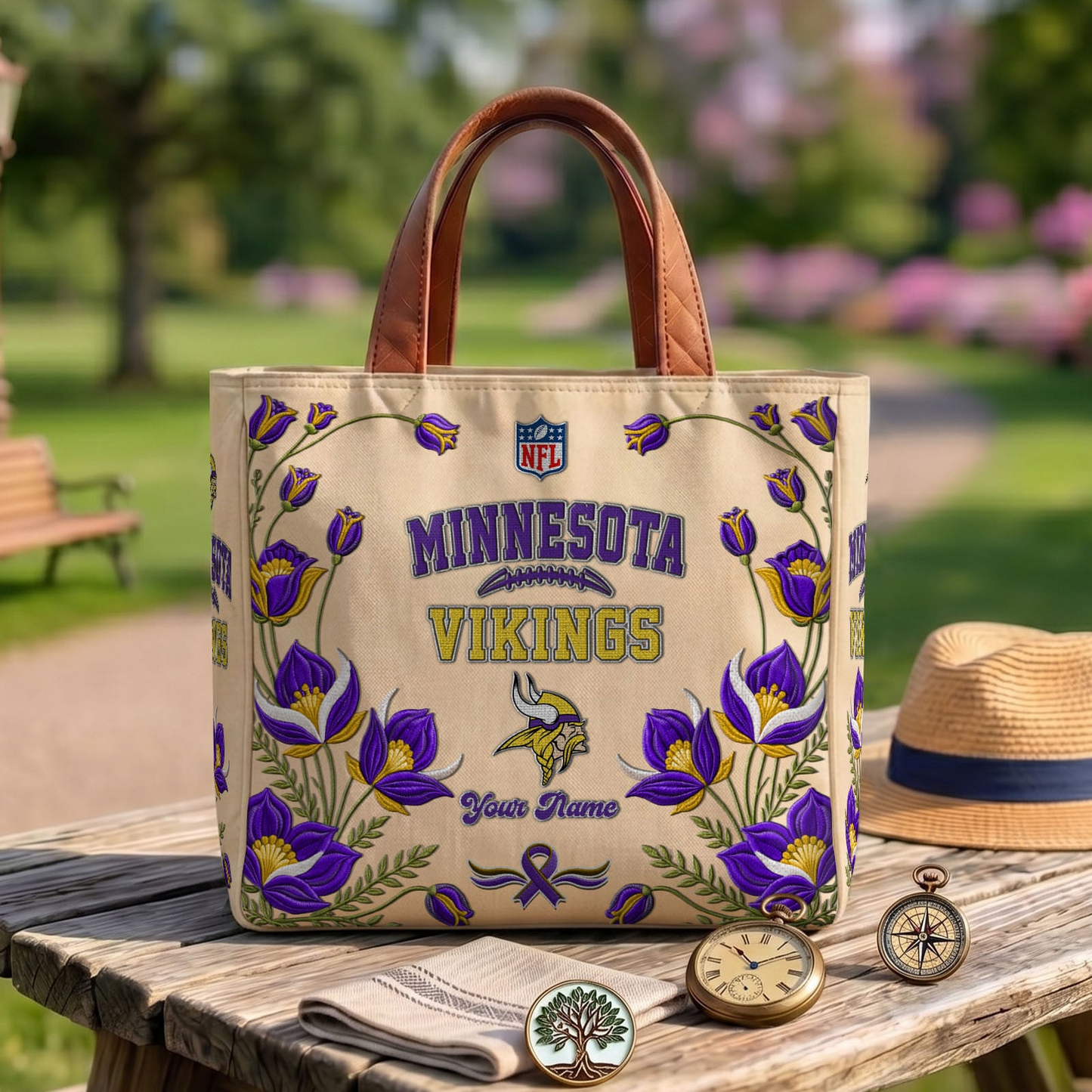 MIN x NFL Printed Canvas Tote Bag 1604 DatND DVT