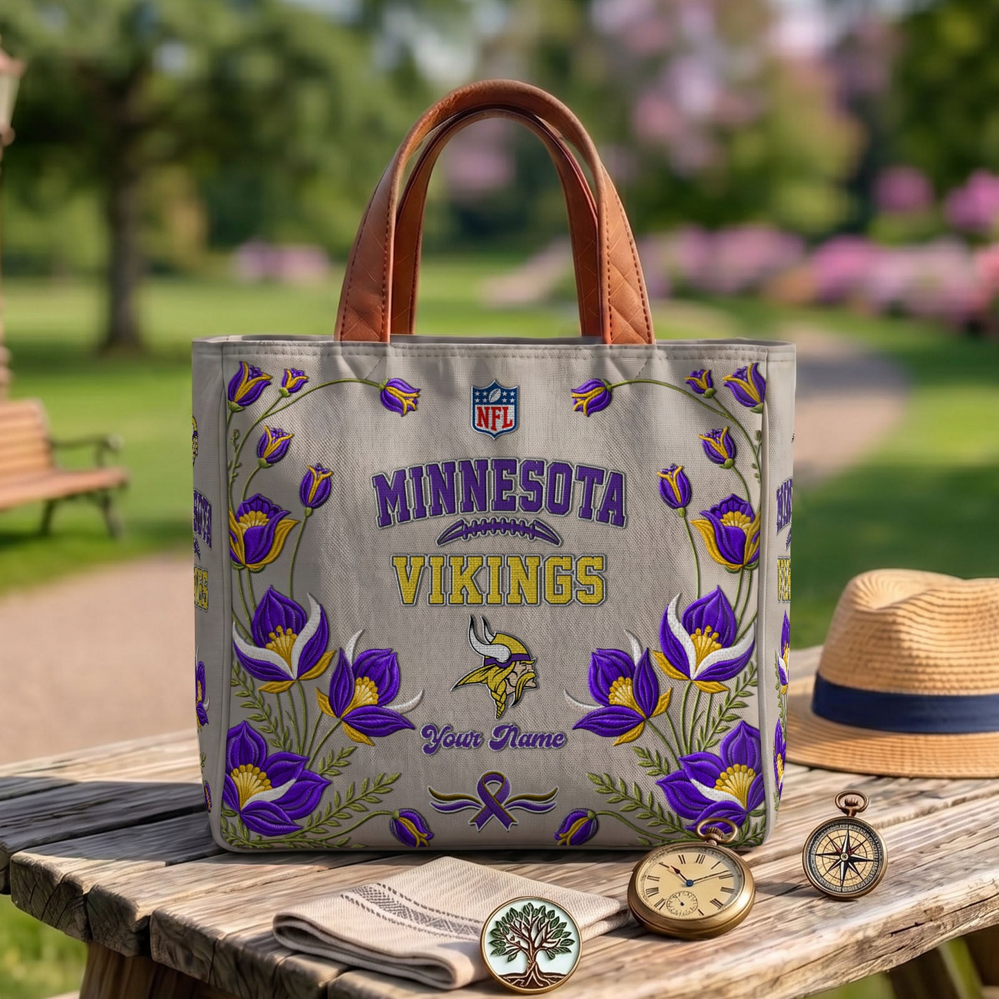 MIN x NFL Printed Canvas Tote Bag 1604 DatND DVT