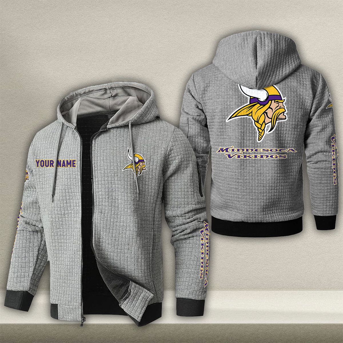 MIN x NFL Quilted Zip Hoodie DatND DVT