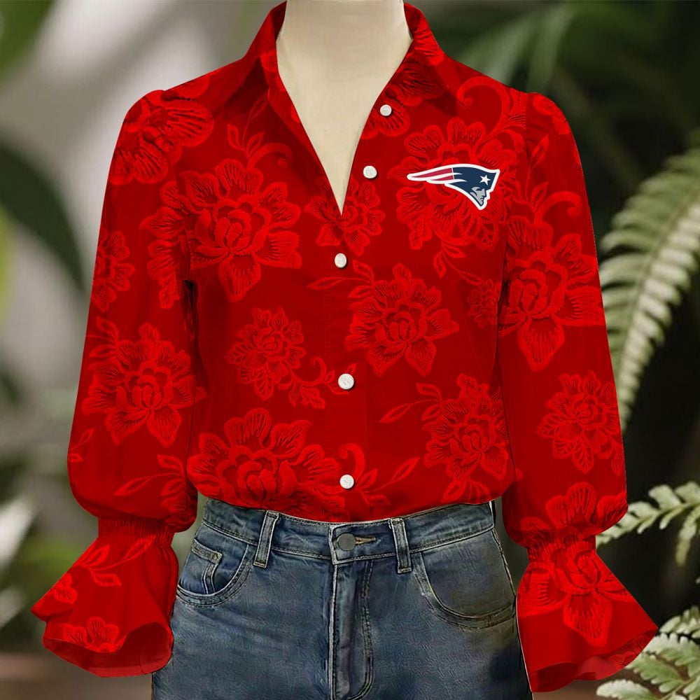 NE x NFL 3D Collared Lace Long Sleeved Shirt 2004 DatND DVT
