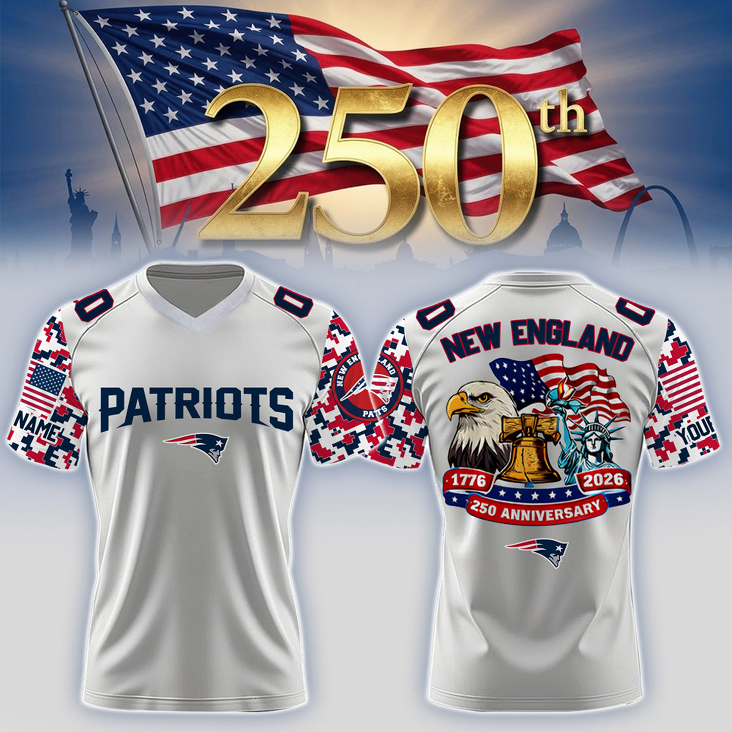 NEP x 250th Years USA Anniversary-V-neck Short Sleeve Jersey DATND TANTD