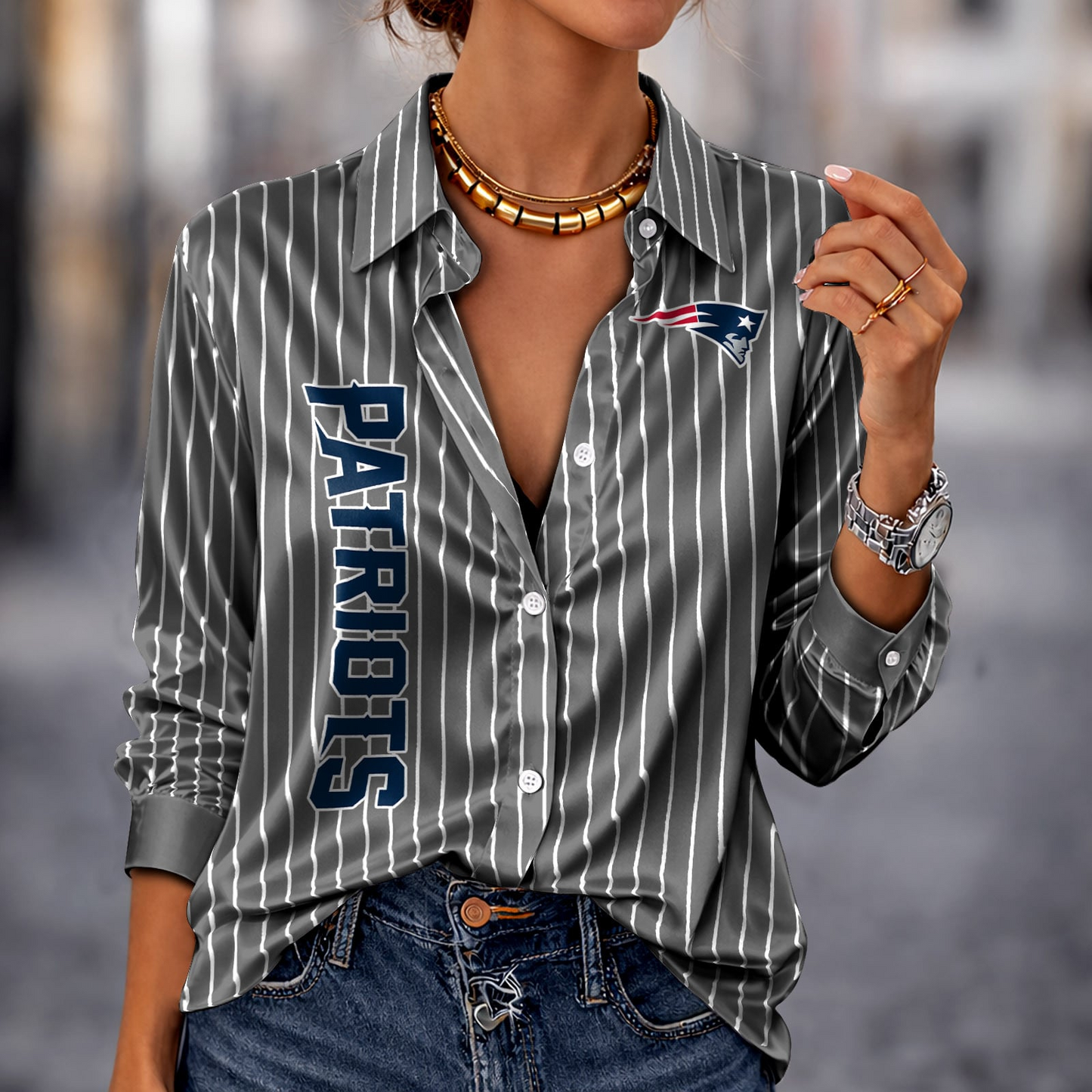 NEP x NFL Premium Stripe Shirt DATND TANTD 010426 Grey