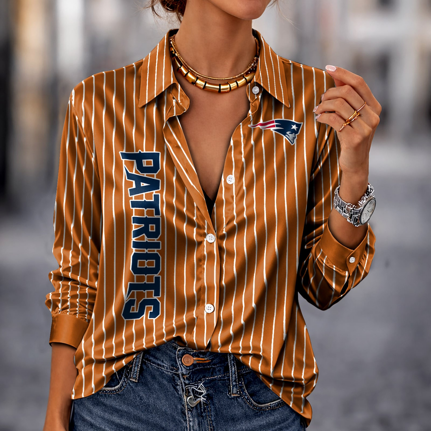 NEP x NFL Premium Stripe Shirt DATND TANTD 010426 Orange