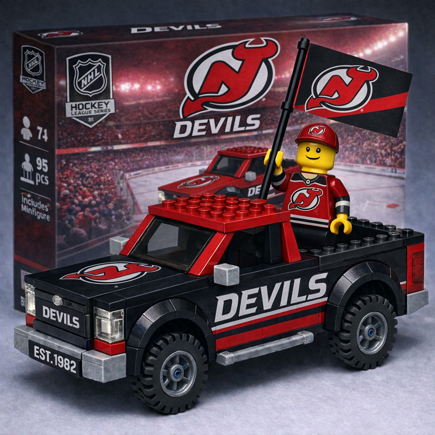 NJD x NHL Building Blocks Truck Toy Set V1 DatND DVT