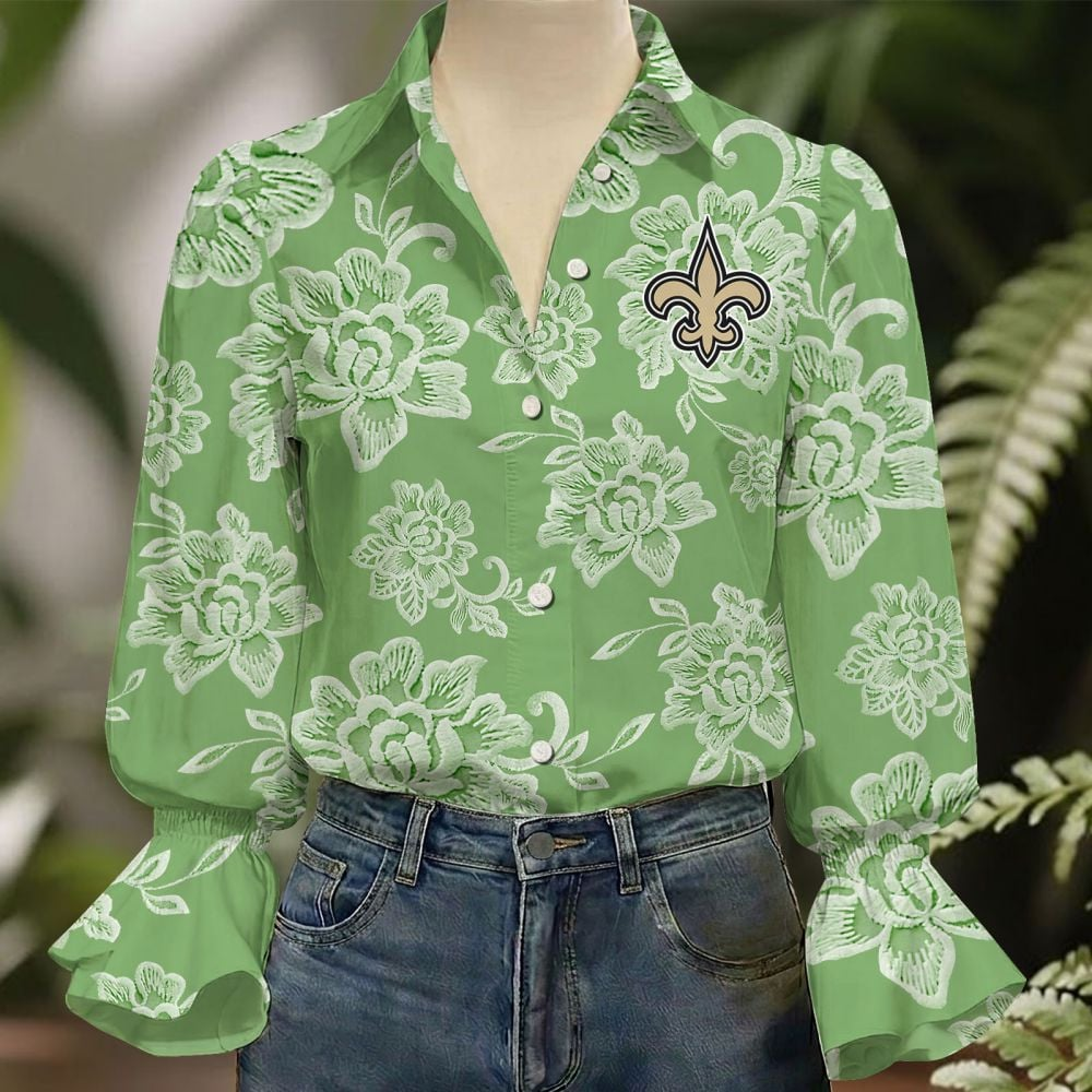 NO x NFL 3D Collared Lace Long Sleeved Shirt 2004 DatND DVT