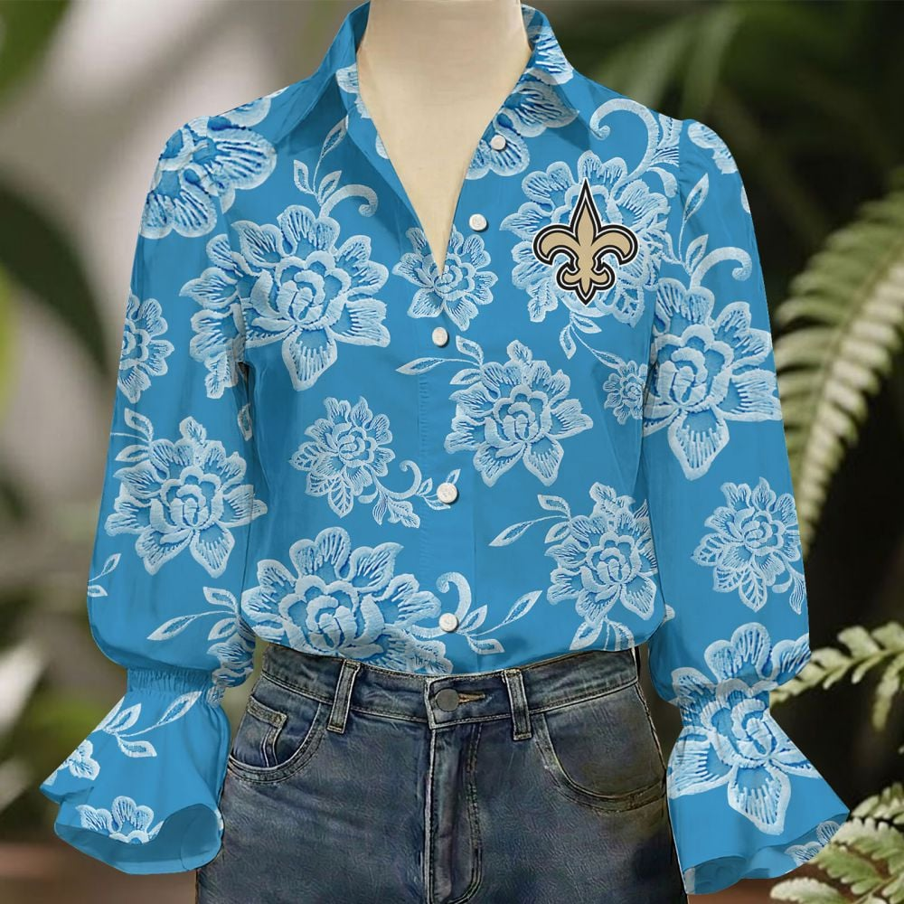 NO x NFL 3D Collared Lace Long Sleeved Shirt 2004 DatND DVT