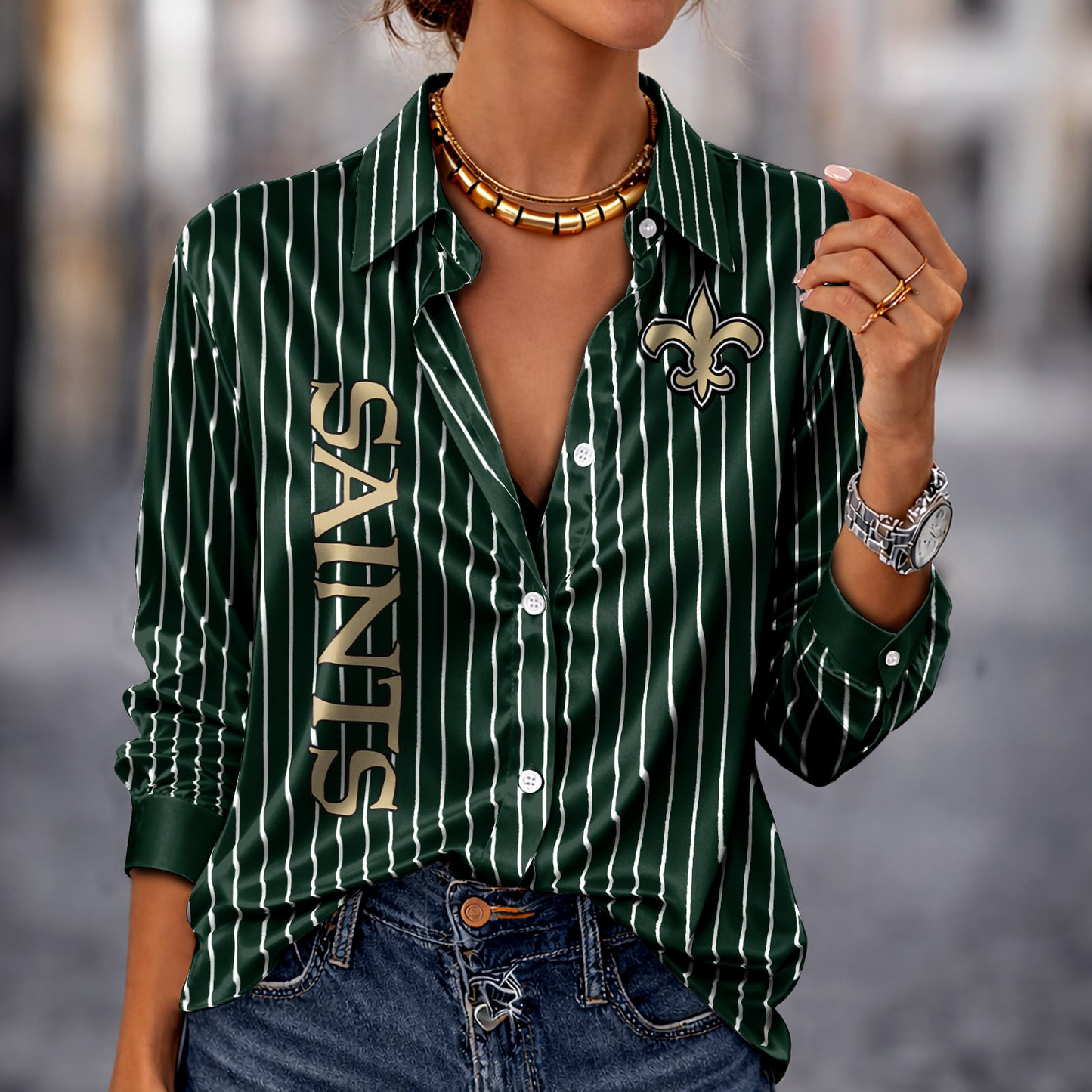 NO x NFL Premium Stripe Shirt DATND TANTD 010426 Green