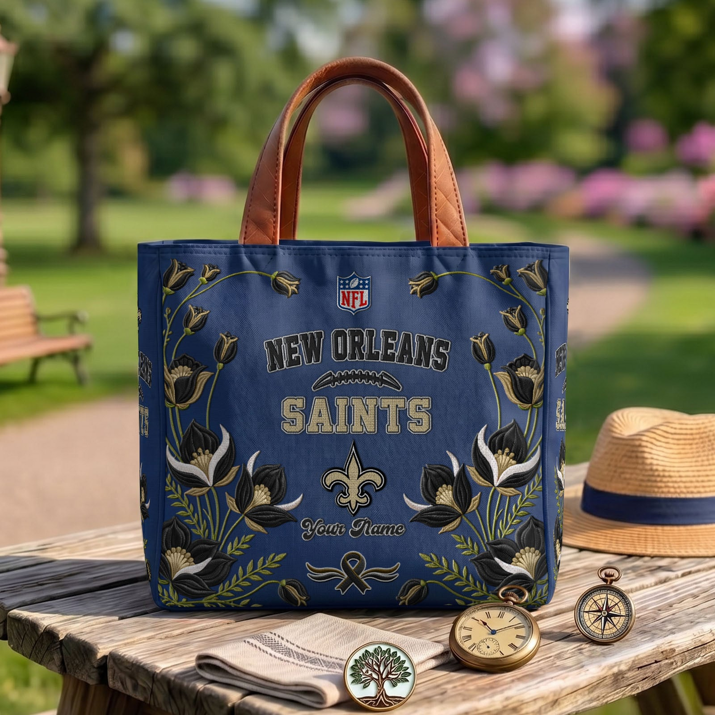 NO x NFL Printed Canvas Tote Bag 1604 DatND DVT