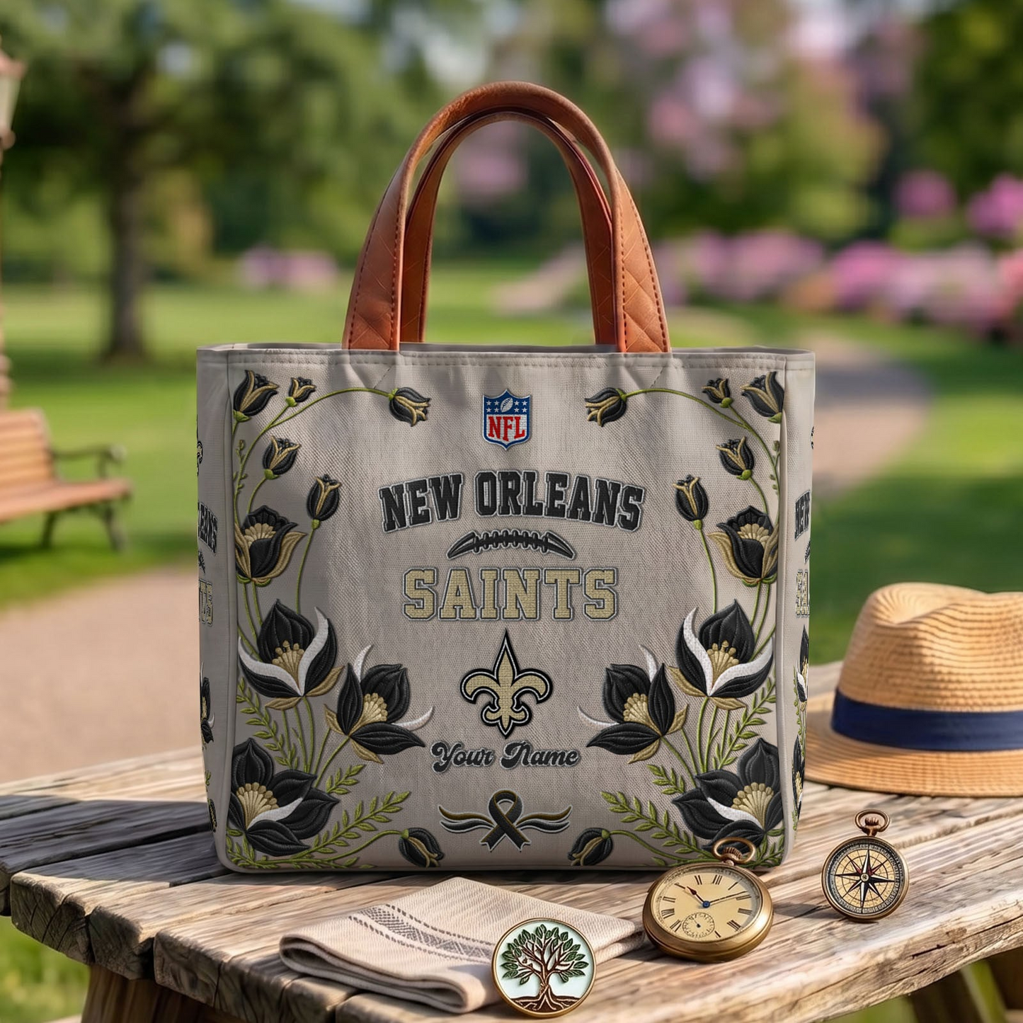 NO x NFL Printed Canvas Tote Bag 1604 DatND DVT